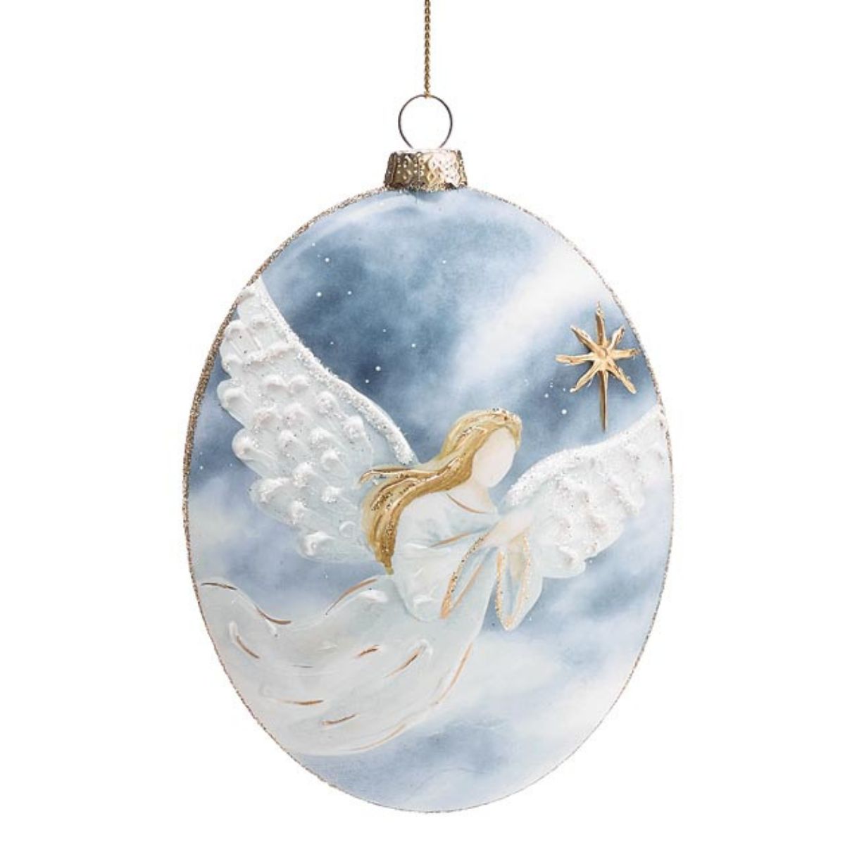 Burton and Burton Ornament Great Joy Angel on Blue