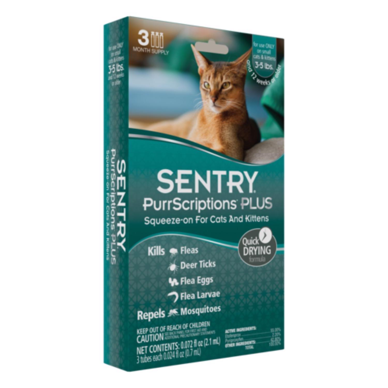 Sentry Purrscriptions Plus Liquid Cat Flea Treatment Etofenprox 0.024 oz