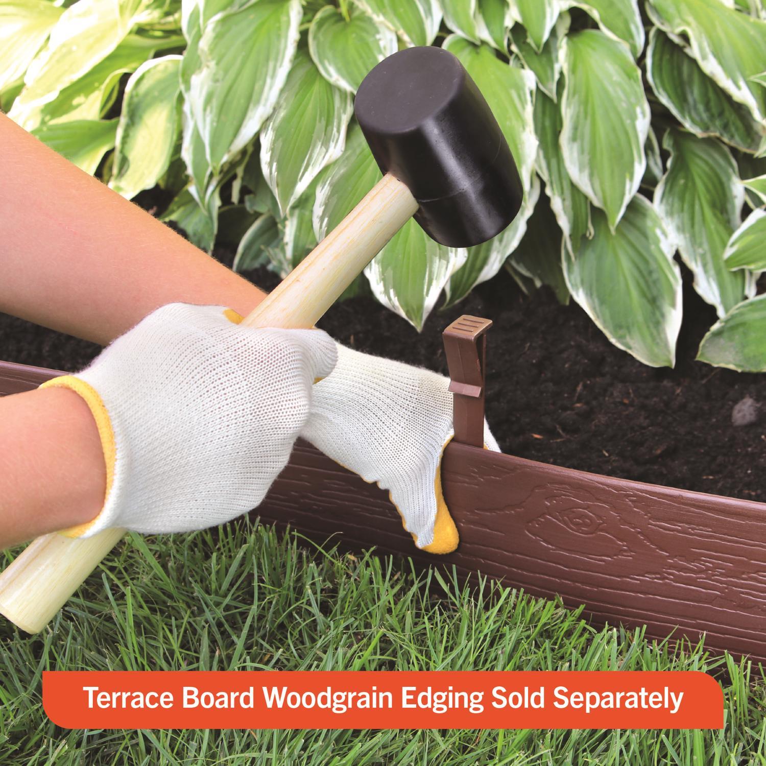 Master Mark Terrace Board 10 in. H Plastic Brown Stake Kit