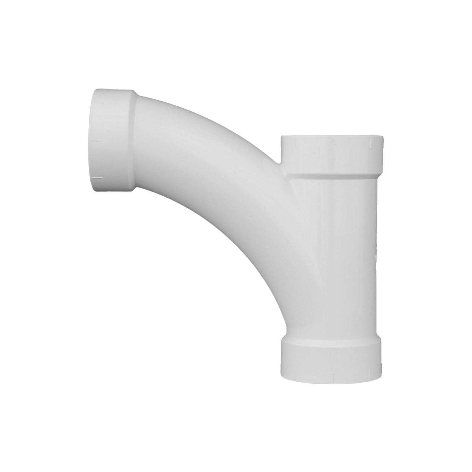 Charlotte Pipe Schedule 40 4 in. Hub X 4 in. D Hub PVC Long Turn Wye 1 pk
