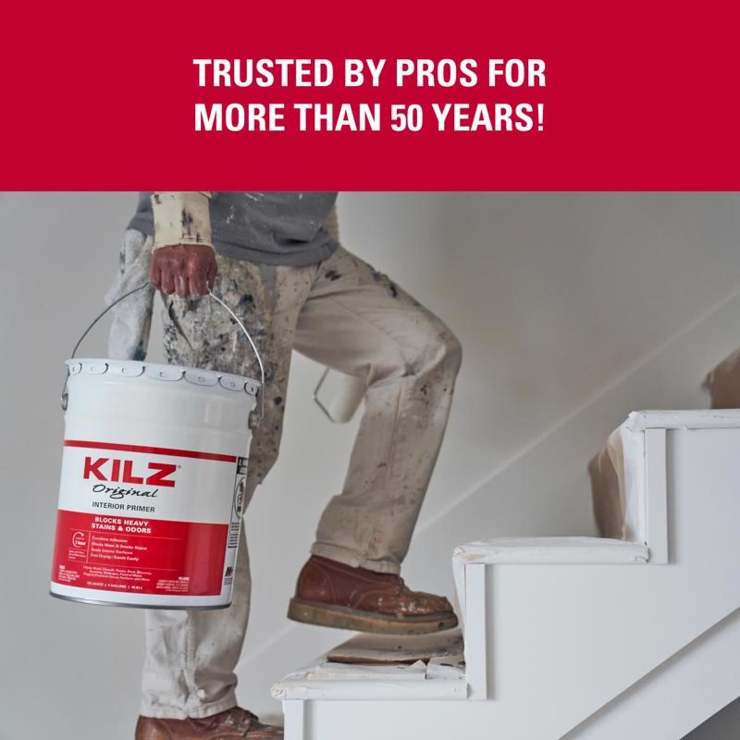 KILZ Original White Flat Oil-Based Alkyd Oil Primer 1 qt