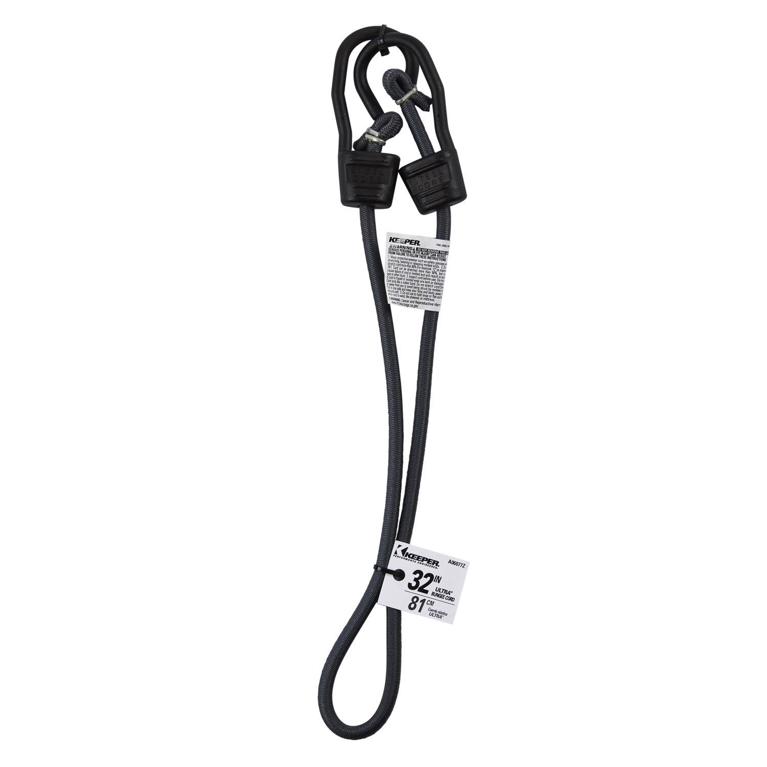 Keeper Gray Bungee Cord 32 in. L X 0.374 in. 1 pk