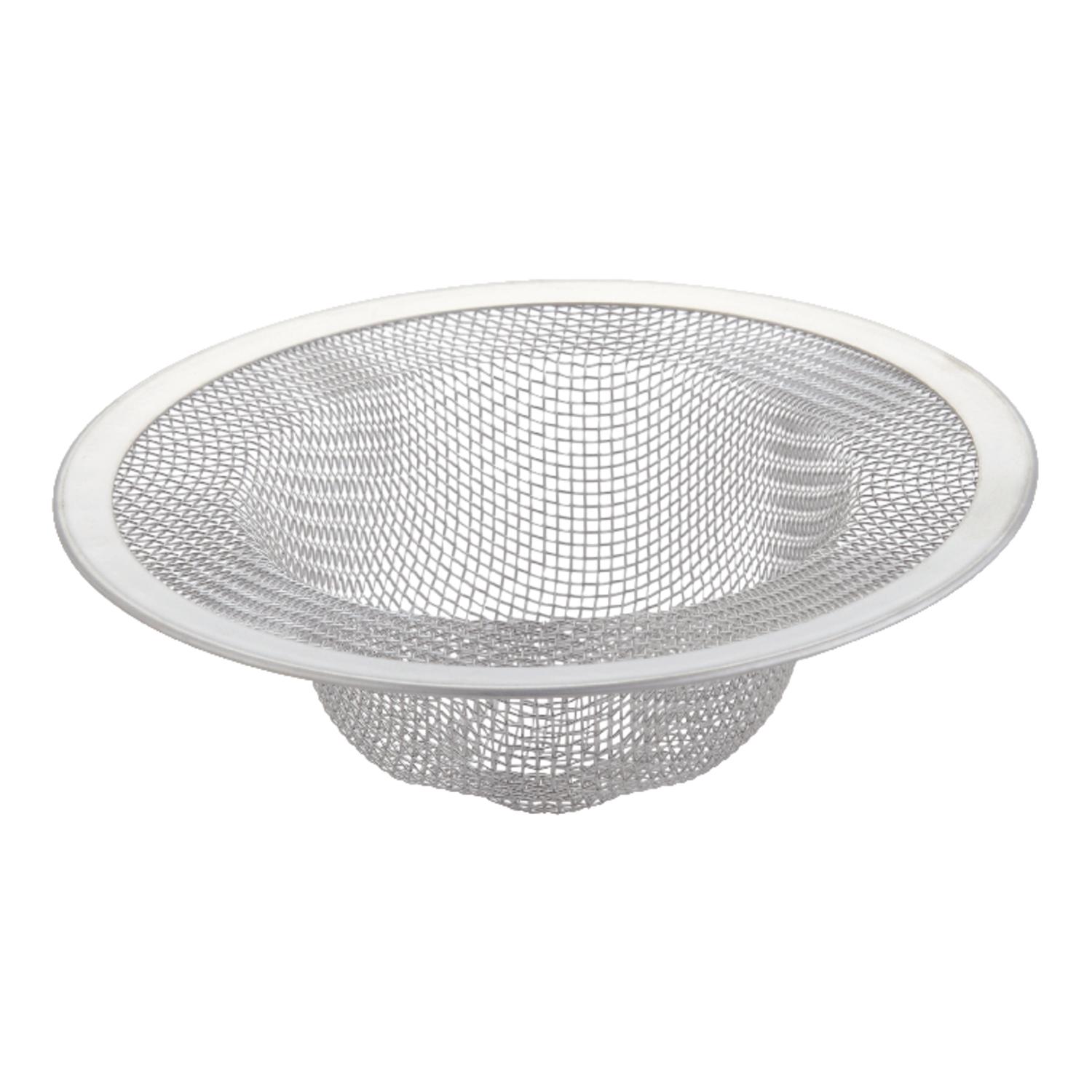 Ace 4-3/8 in. D Chrome Silver Stainless Steel Mesh Strainer