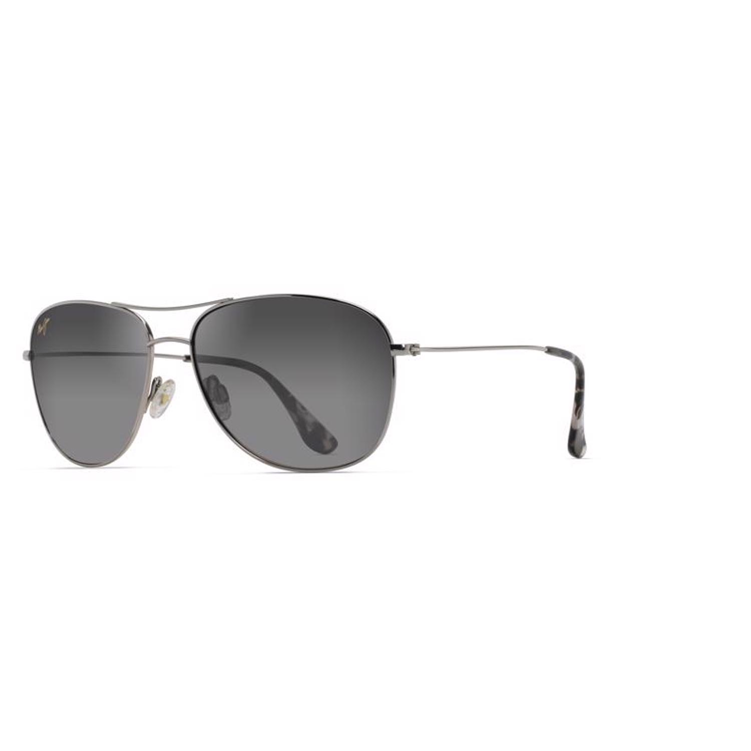 Maui Jim Cliff House Sunglasses Unisex Silver Frame Neutral Grey Lens Polarized