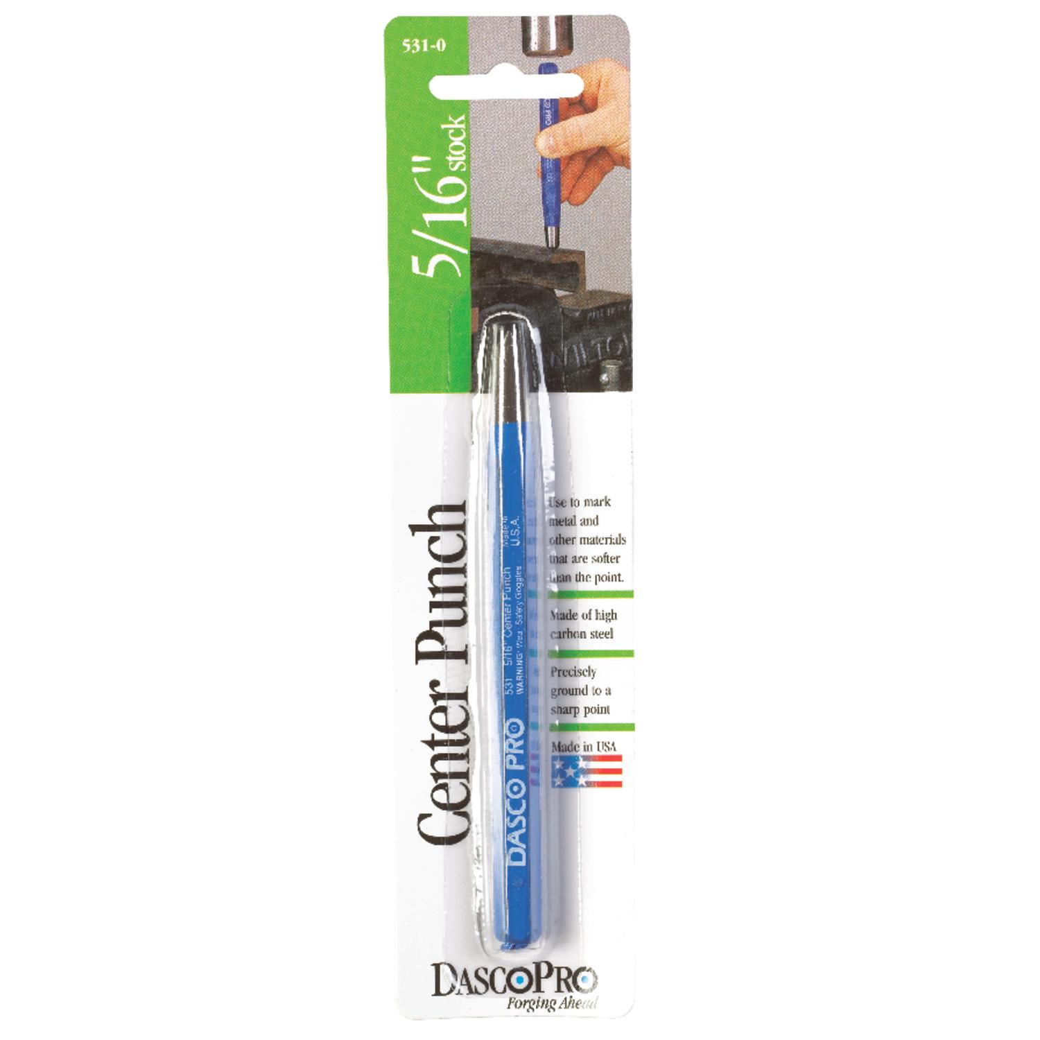 Dasco Pro 5/16 in. High Carbon Steel Center Punch 4-1/2 in. L 1 pc