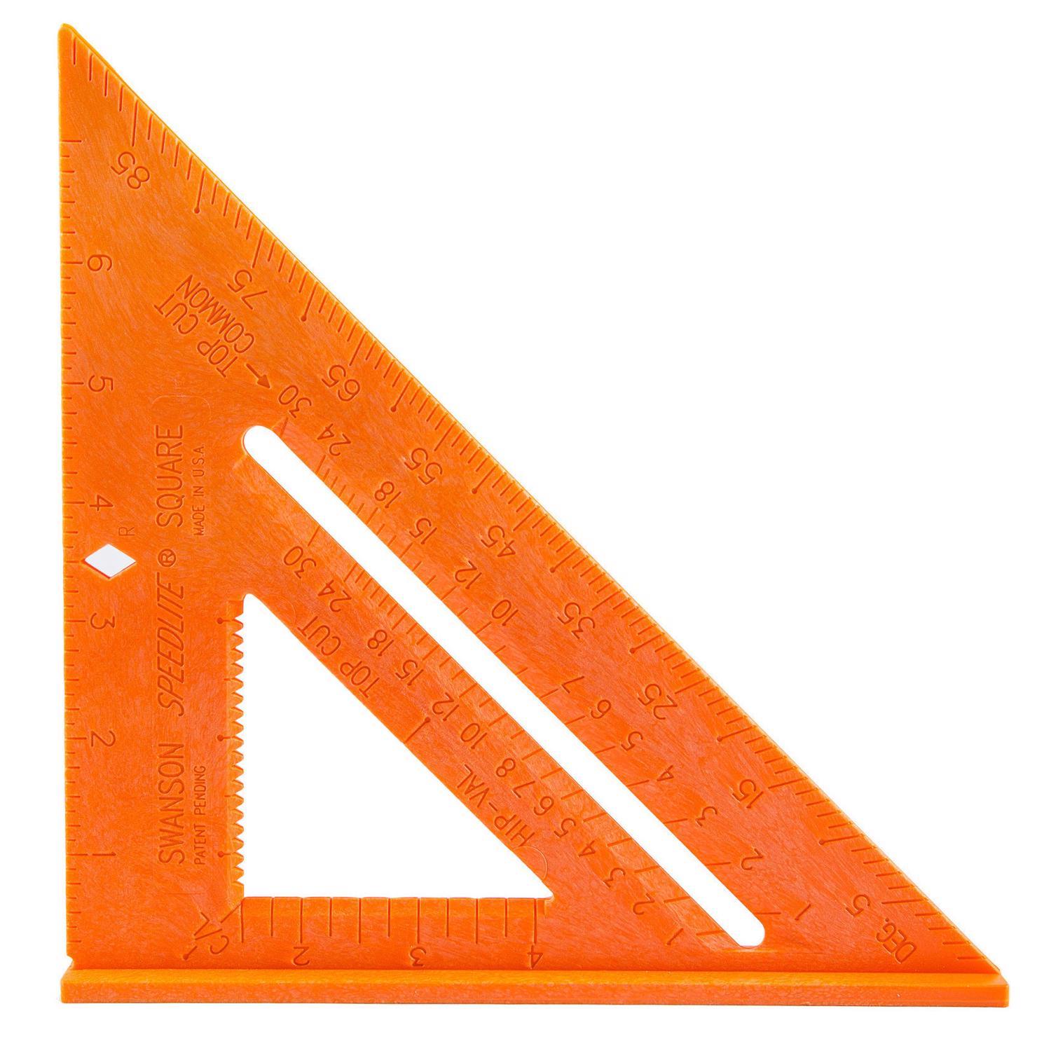 Swanson Speedlite 8.125 in. L X.875 in. H Plastic Speed Square