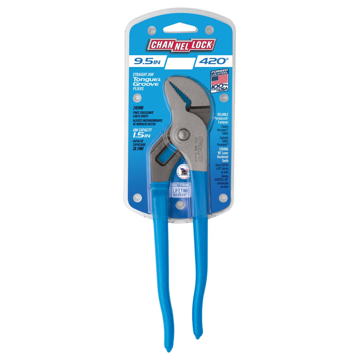 Channellock Permalock 9-1/2 in. Steel Tongue and Groove Pliers