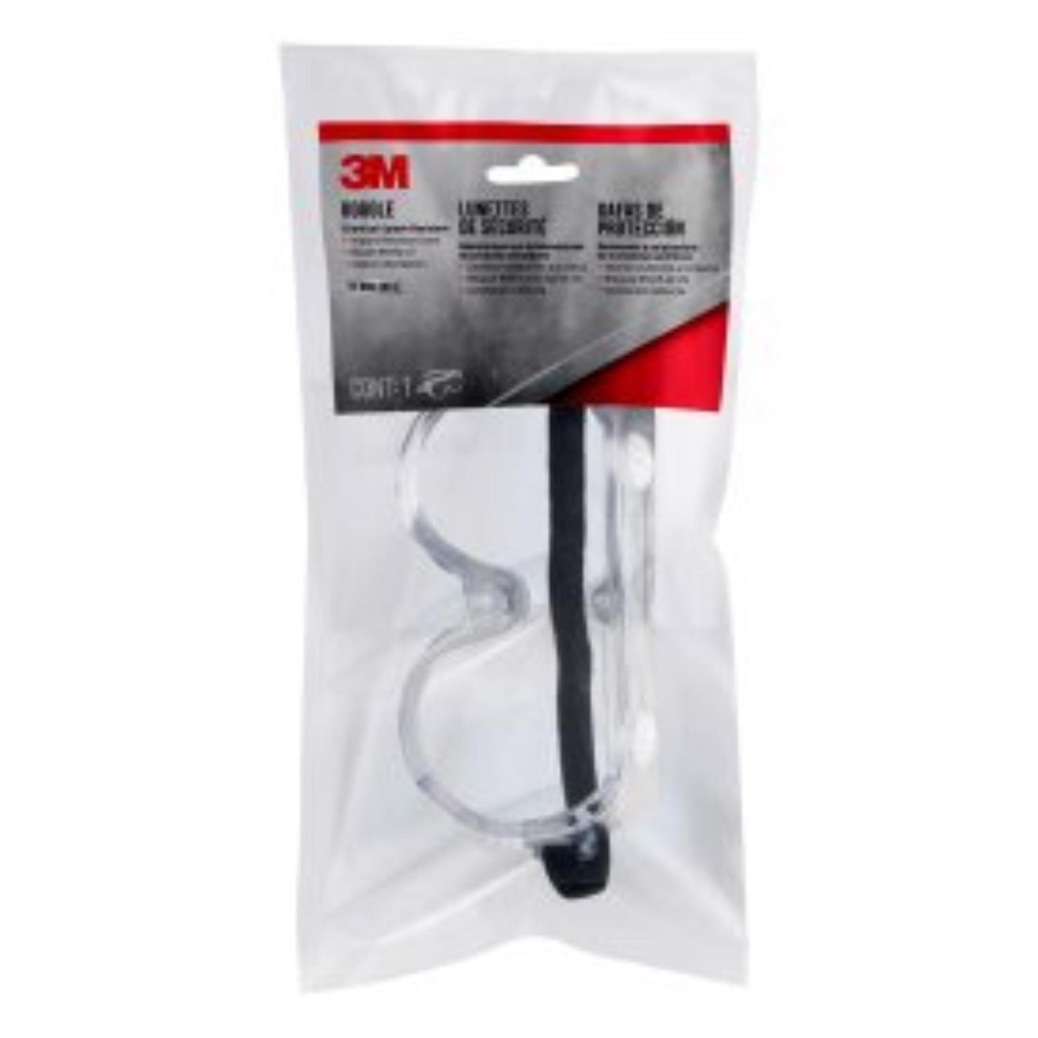 3M Chemical Splash Goggles Clear Lens Clear Frame 1 pc