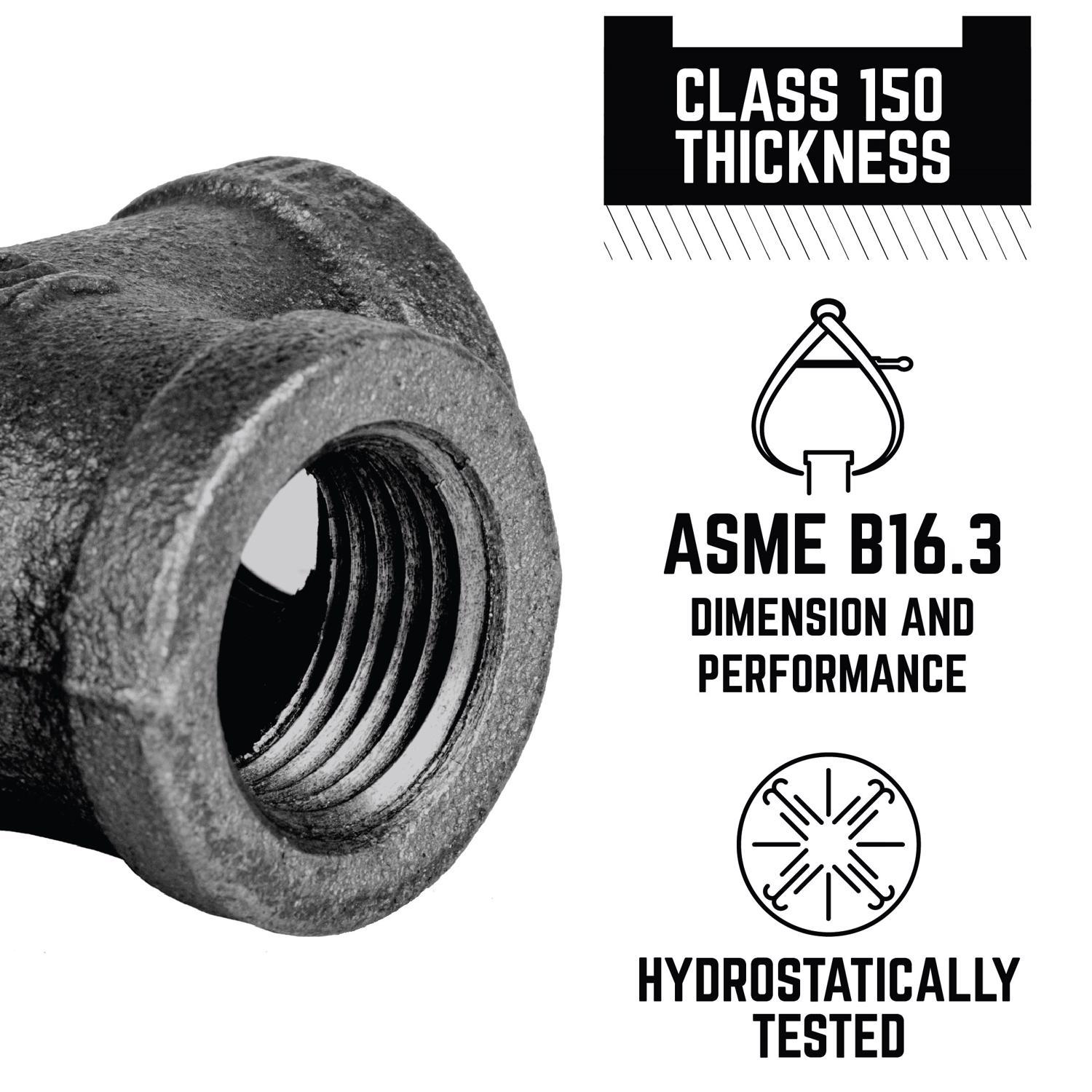 STZ Industries 3/4 in. FIP each X 3/4 in. D FIP Black Malleable Iron 90 Degree Elbow