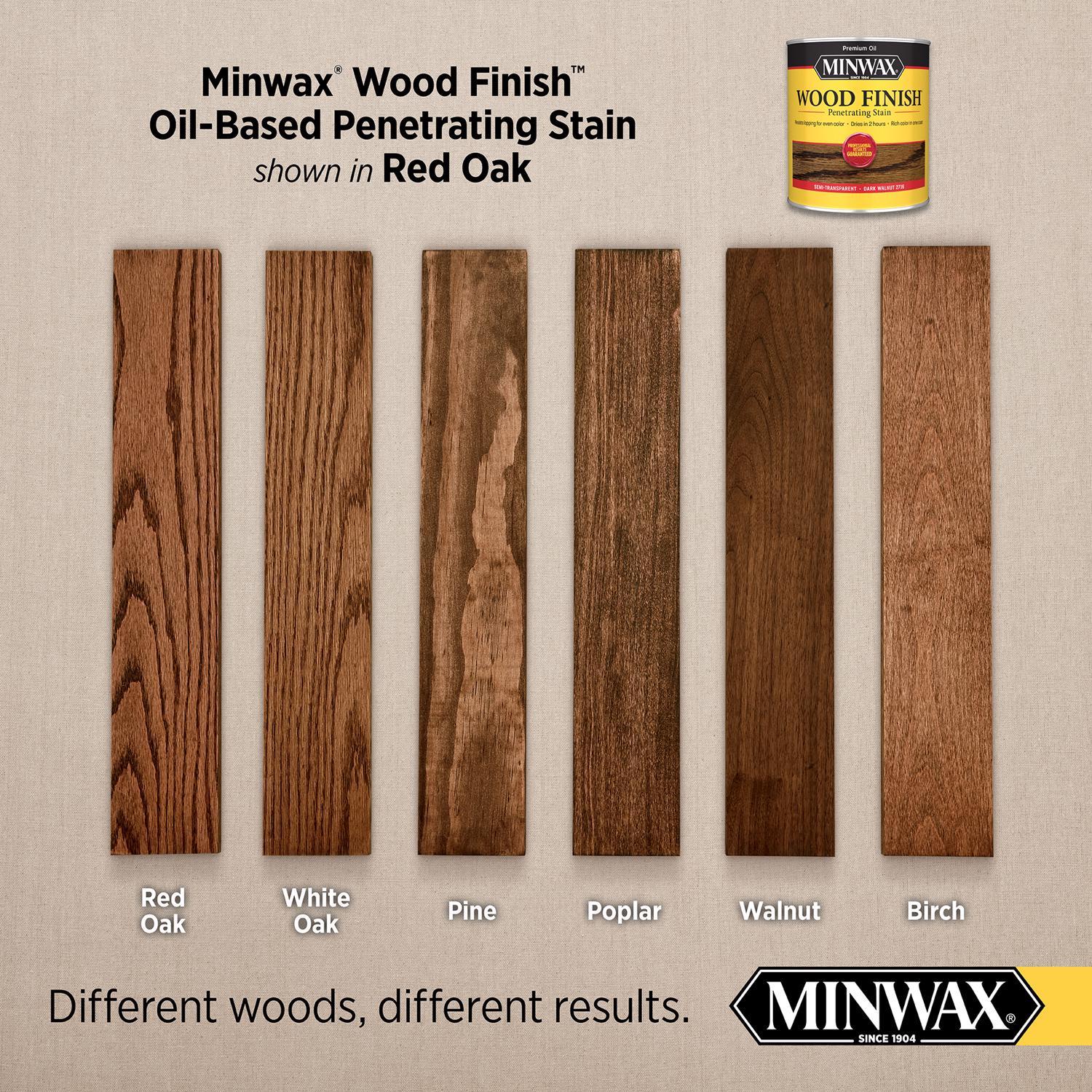 Minwax Wood Finish Semi-Transparent Red Oak Oil-Based Penetrating Wood Stain 1 qt
