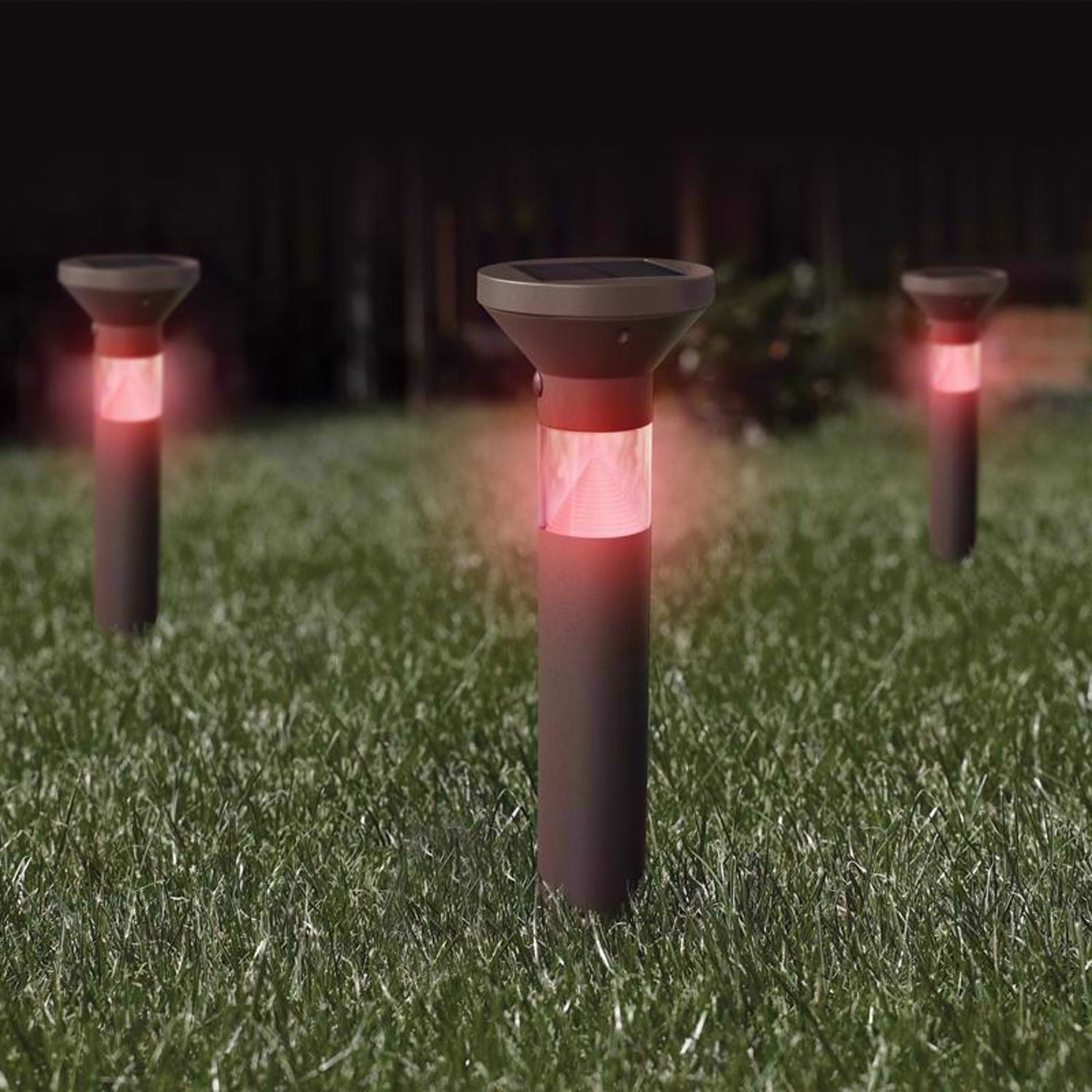 Feit OneSync Oil Rubbed Bronze Solar Powered 0.4 W LED Bollard Light 1 pk