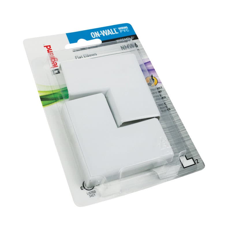 Legrand On-Wall 2.5 in. L Flat Elbow 2 pk