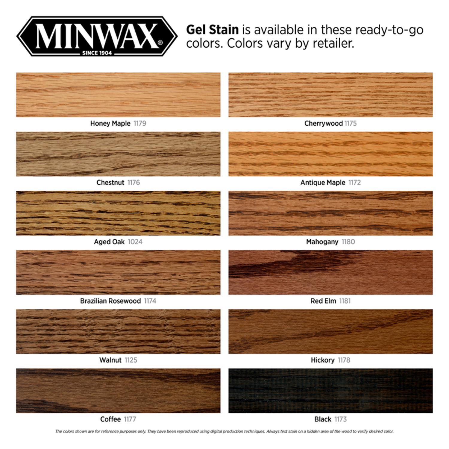 Minwax Gel Stain Semi-Transparent Walnut Oil-Based Gel Stain 1 qt