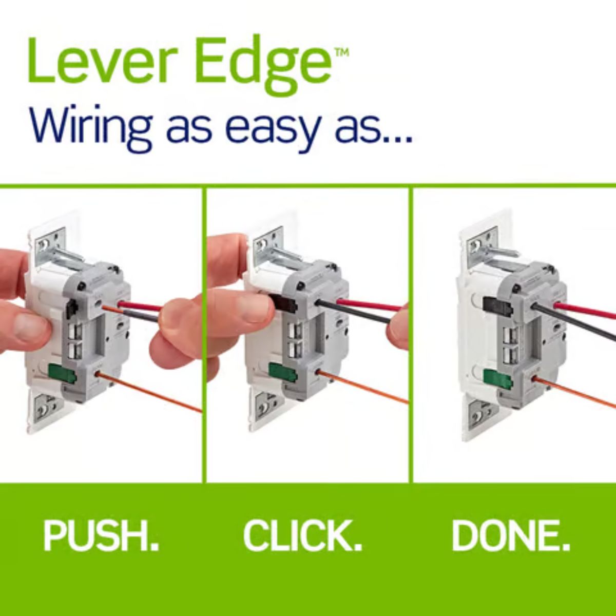 Leviton Lever Edge White Rocker Dimmer Switch 1 Pack