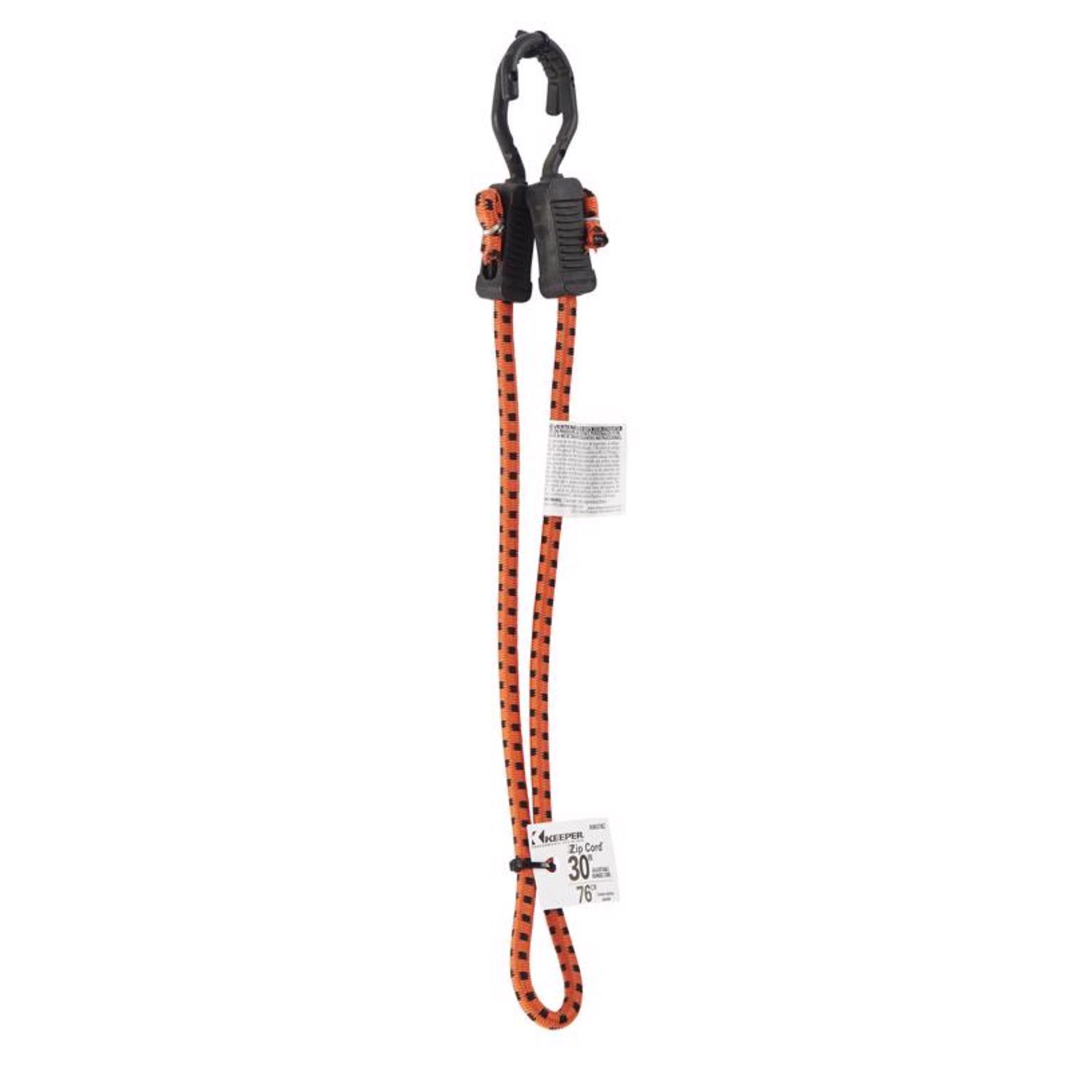 Keeper Orange Adjustable Bungee Cord 30 in. L X 0.315 in. 1 pk