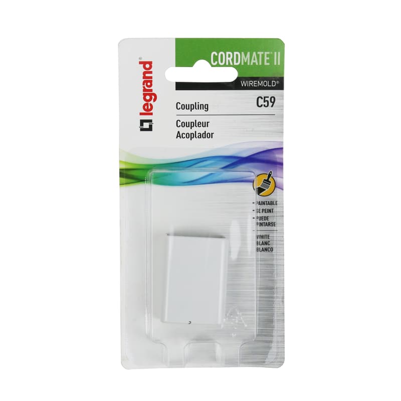 Legrand CordMate 1.5 in. L Coupling Cord Cover 1 pk