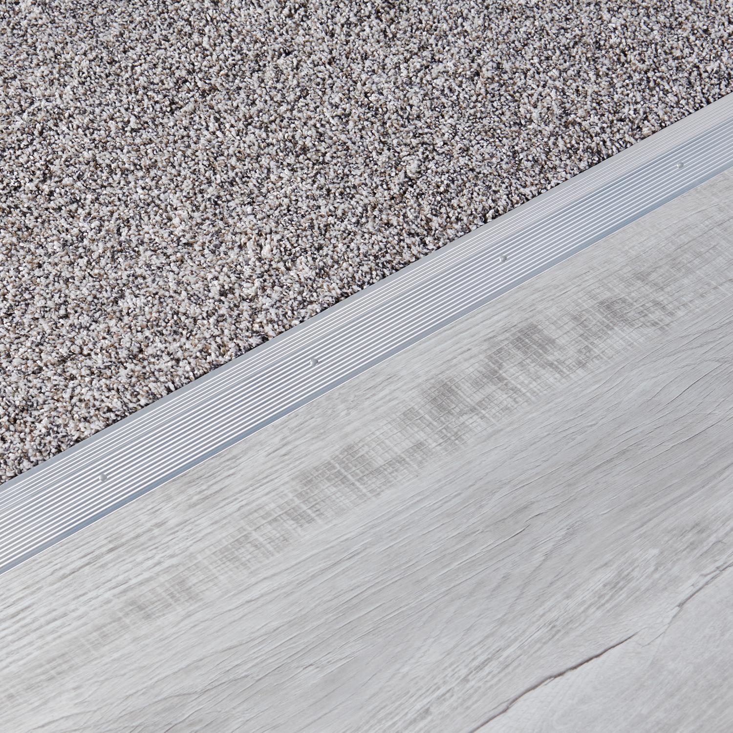 M-D Building Products 0.375 in. H X 2 in. W X 36 in. L Prefinished Silver Aluminum Carpet Trim