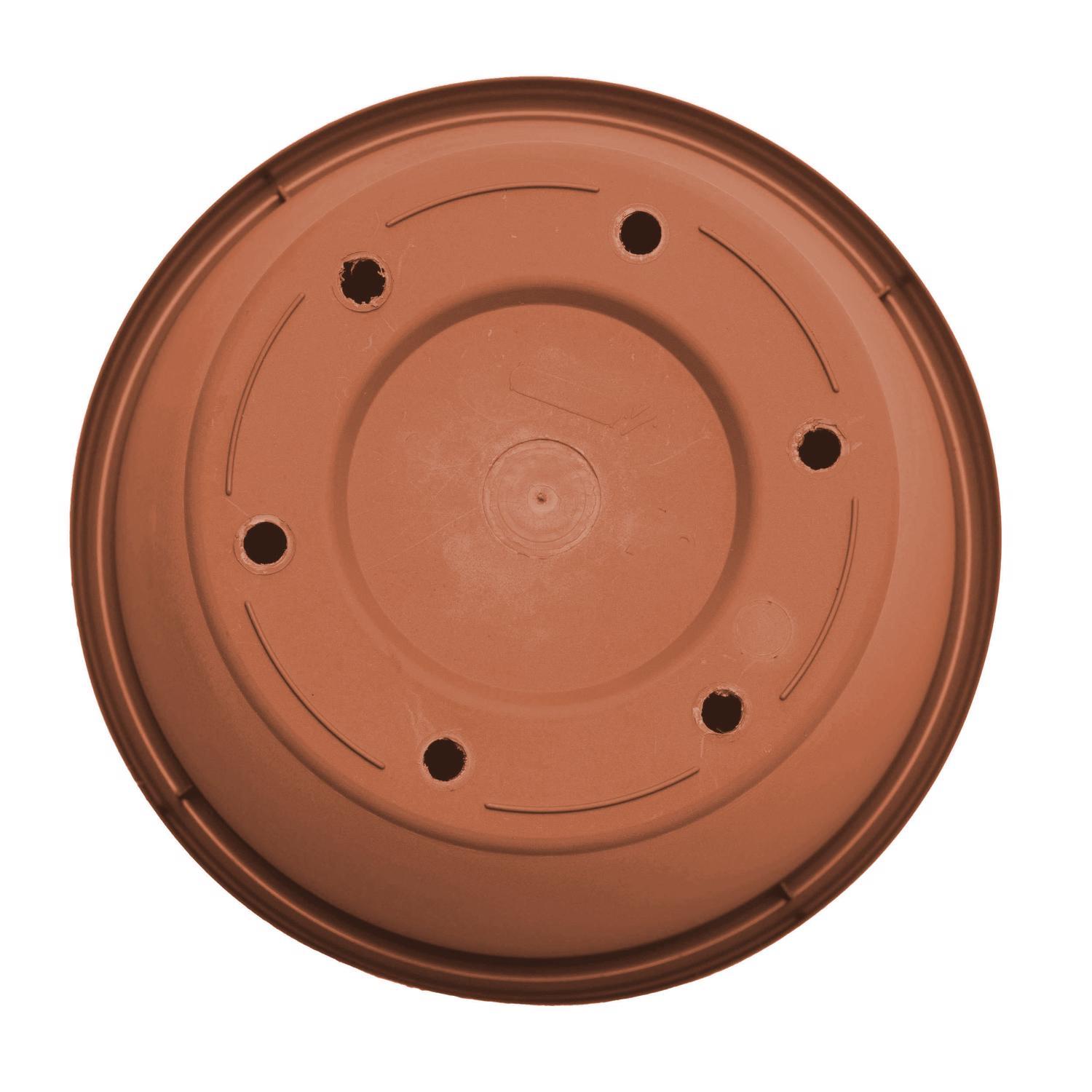 Bloem Terra 10.75 in. H X 13 in. W Resin Traditional Planter Terracotta Clay