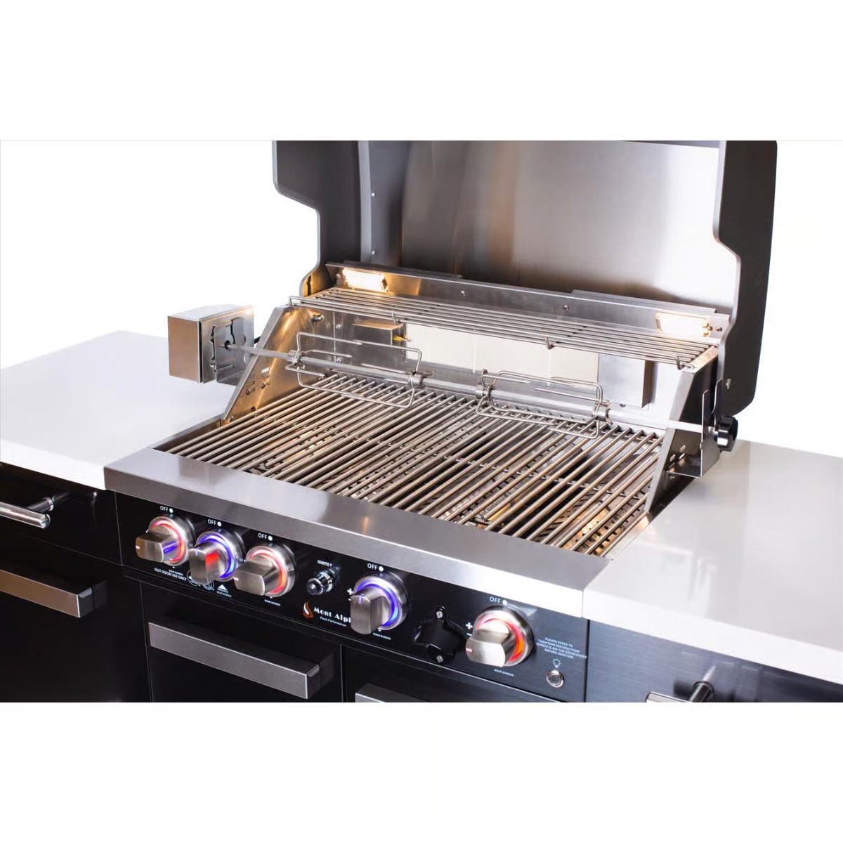 Mont Alpi MA957-FC 4 Burner Natural Gas/Propane Grill Black/Silver