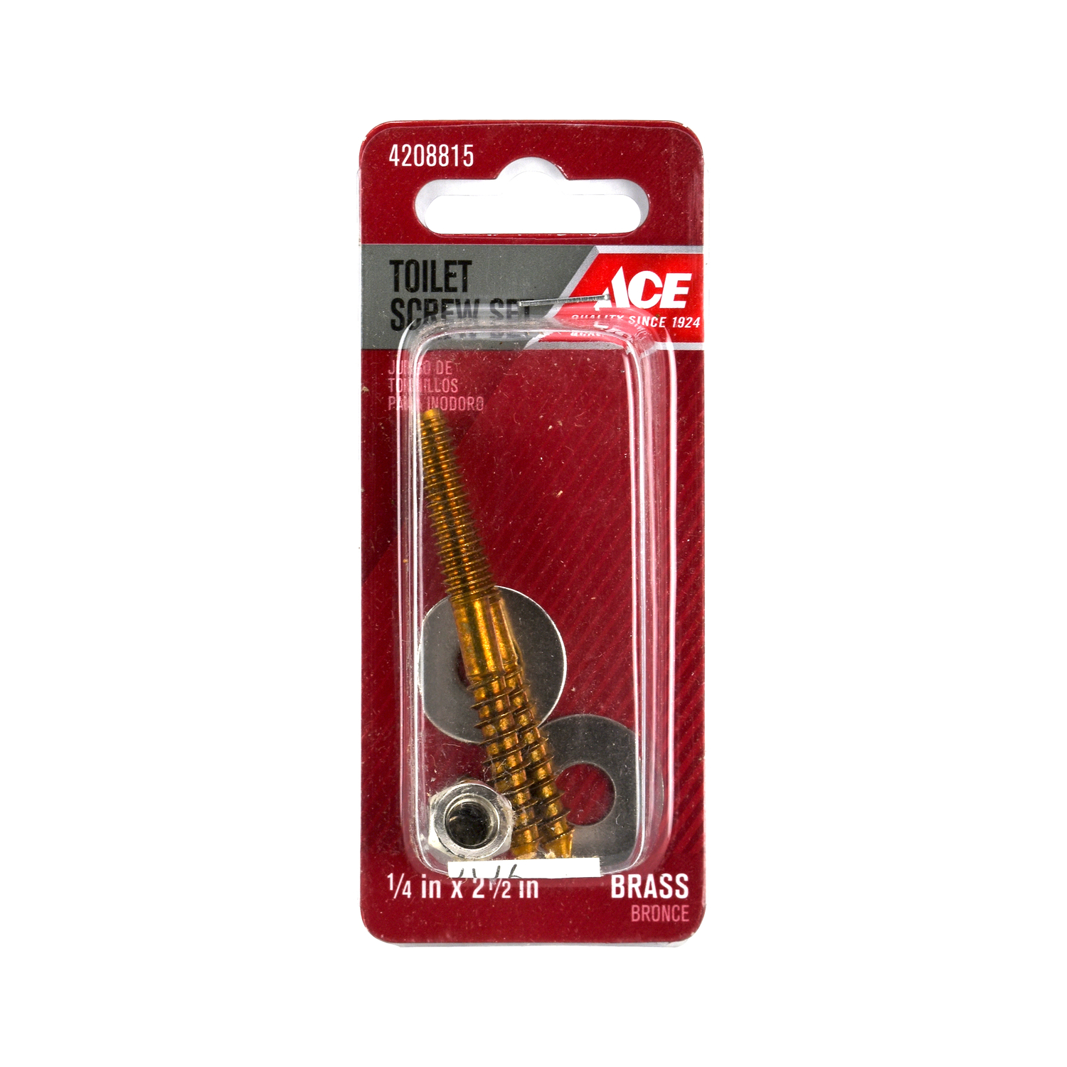 Ace Toilet Screw Set Brass
