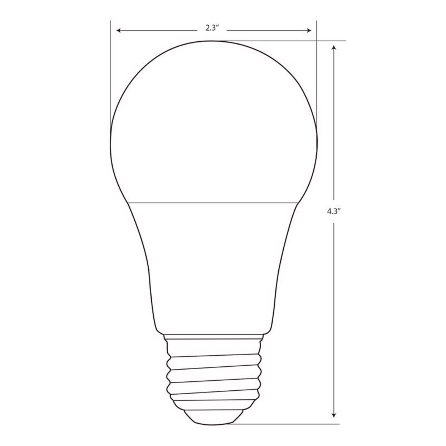 Feit Enhance A19 E26 (Medium) LED Bulb Daylight 60 Watt Equivalence 10 pk
