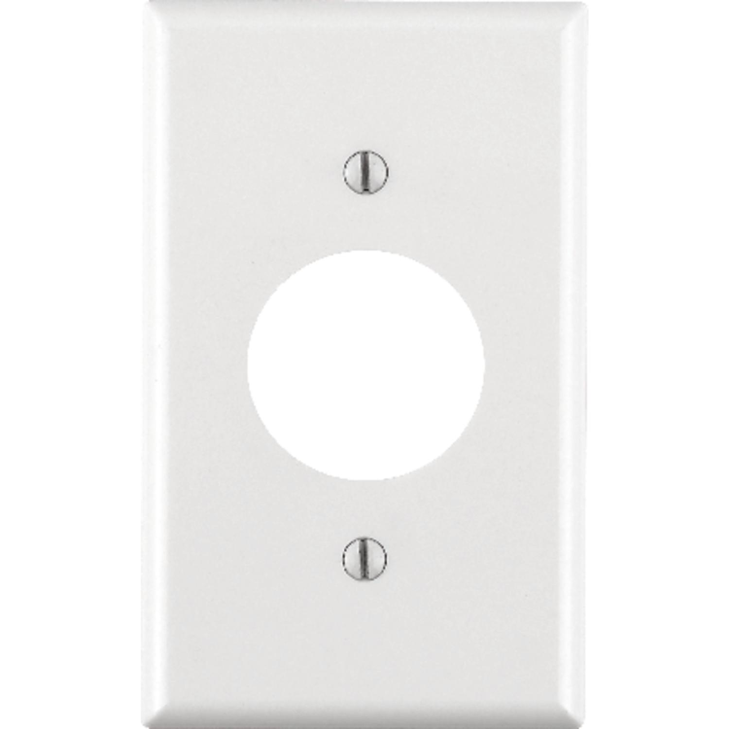 Leviton White 1 gang Thermoset Plastic Outlet Wall Plate 1 pk