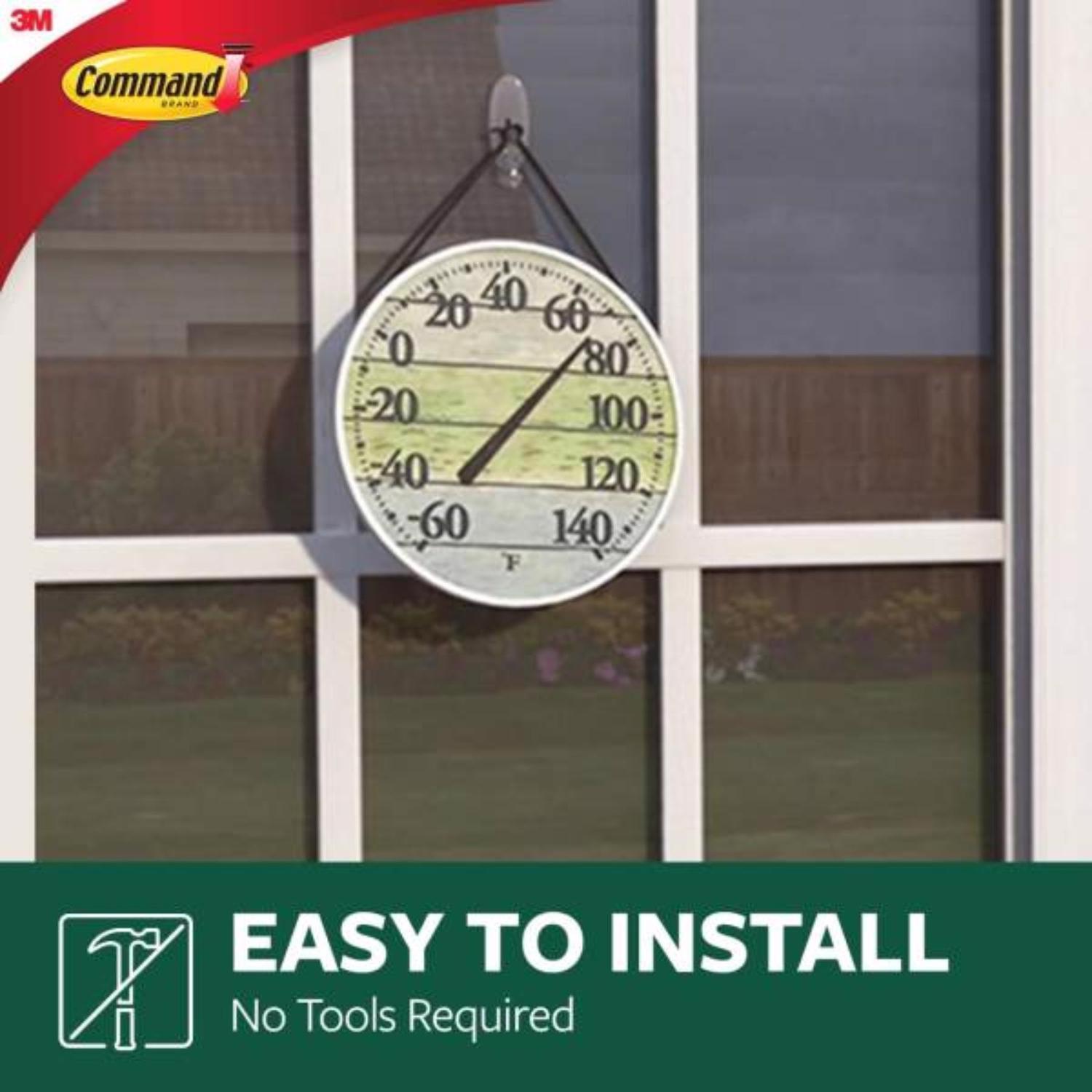 3M Command Medium Plastic Hook 1.625 in. L 2 pk