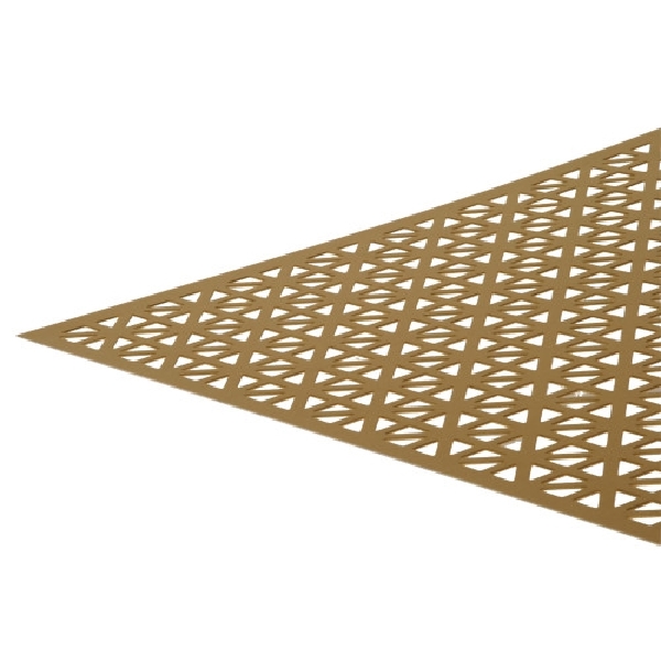 Steelworks Decorative Metal Sheet, 24 in W, 36 in L, Aluminum, Gold