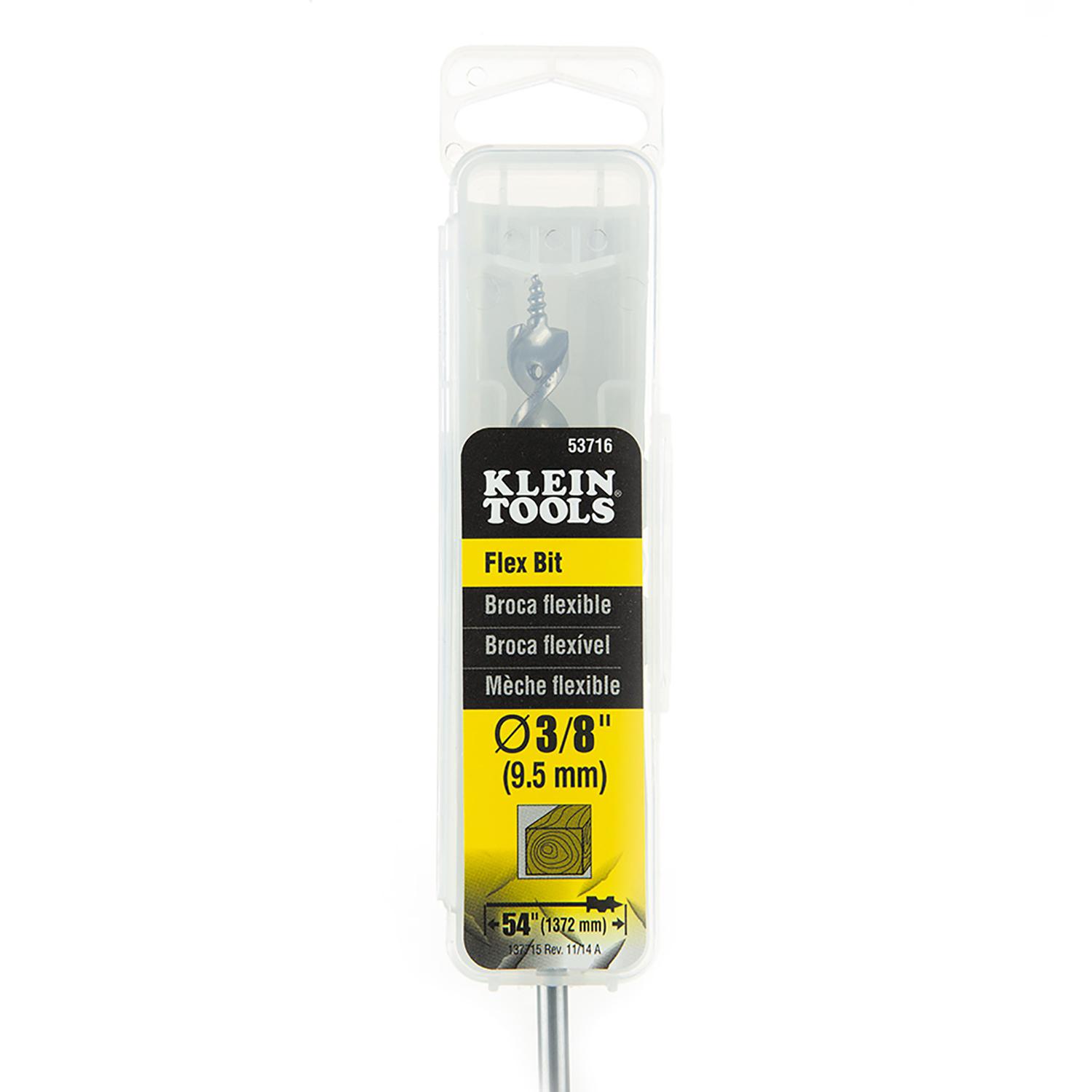 Klein Tools 3/8 in. D X 54 in. L Flex Auger Bit Steel 1 pc