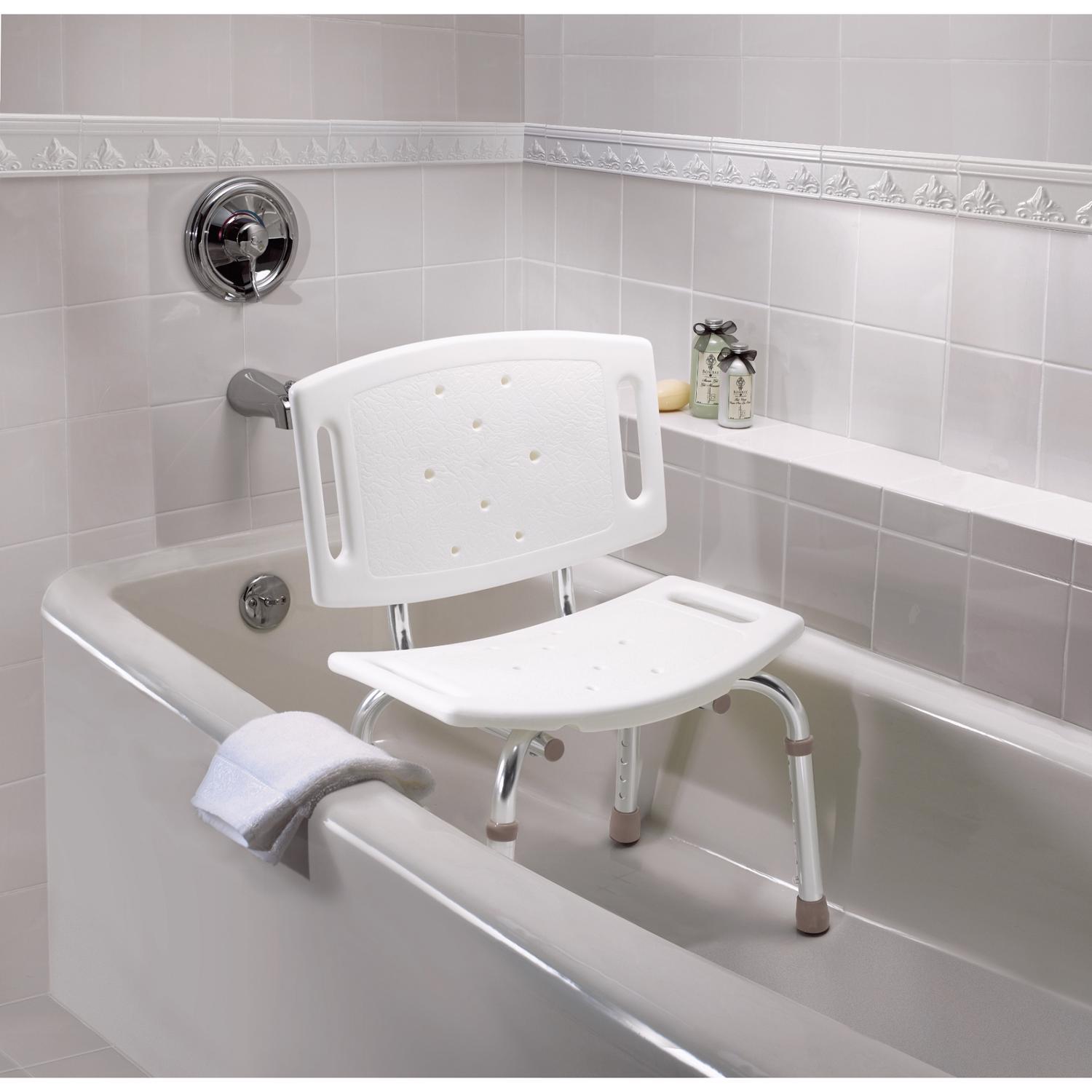 Moen Home Care Chrome White Tub and Shower Chair Plastic 21 H X 19.25 L