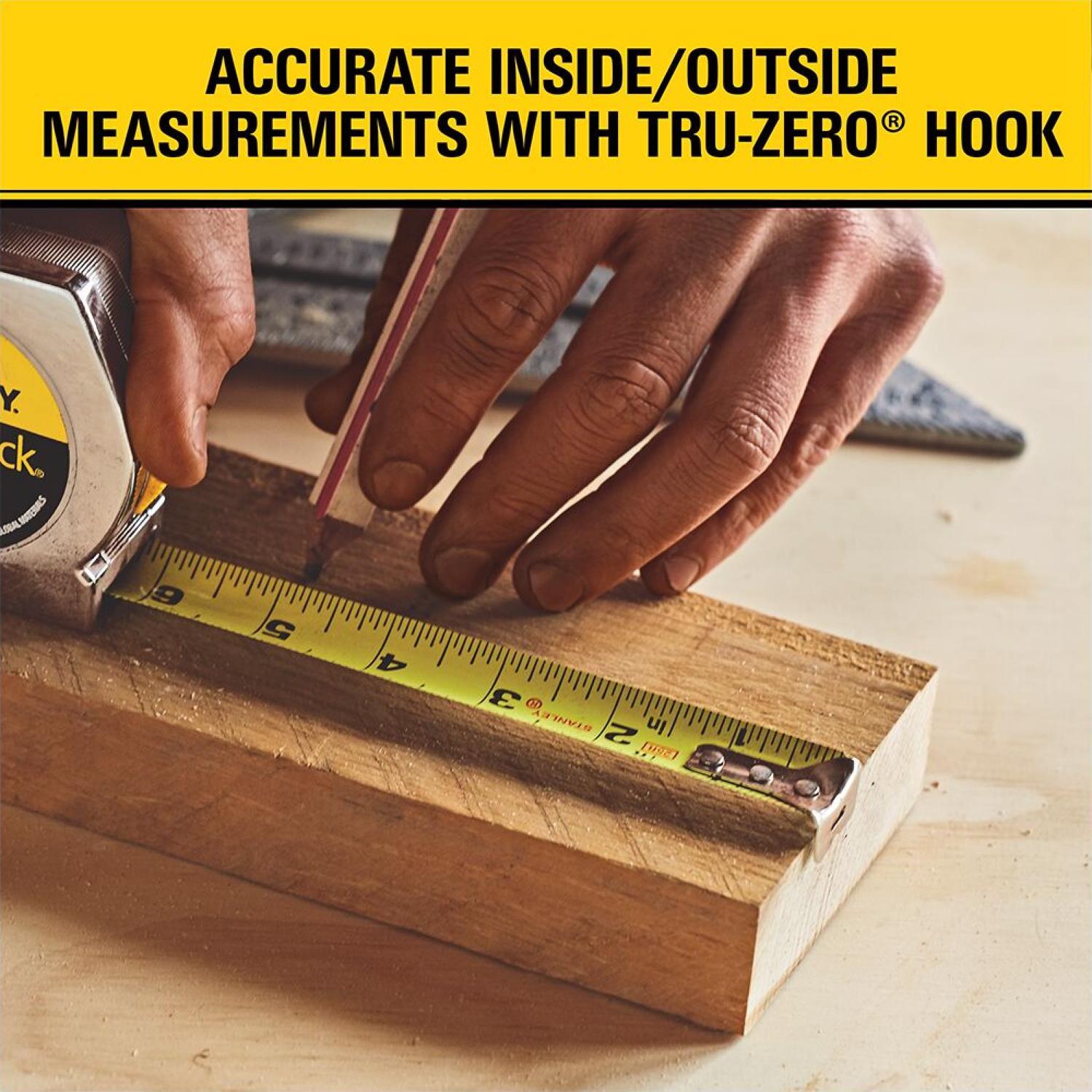 Stanley PowerLock 35 ft. L X 1 in. W Compact Tape Measure 1 pk