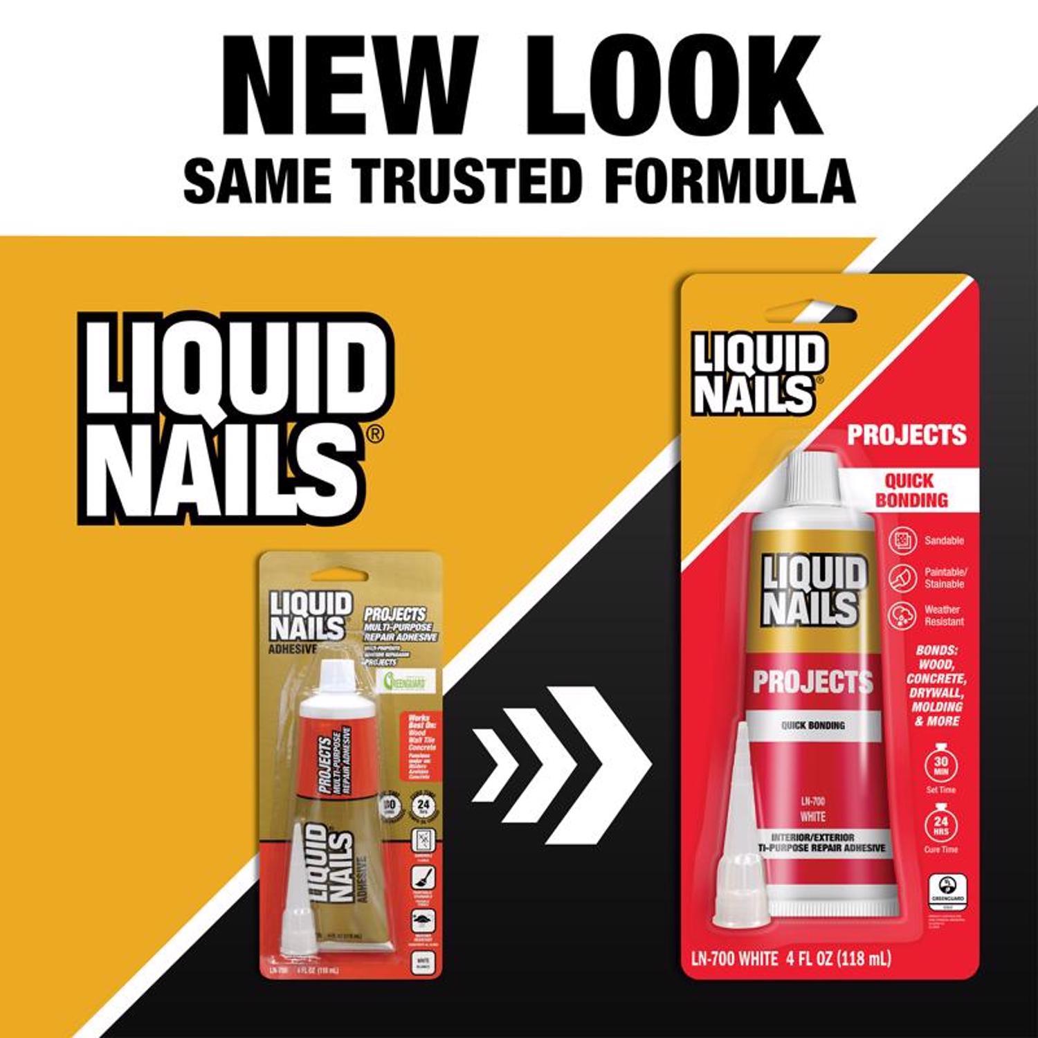 Liquid Nails Small Projects High Strength Latex White Adhesive 4 oz