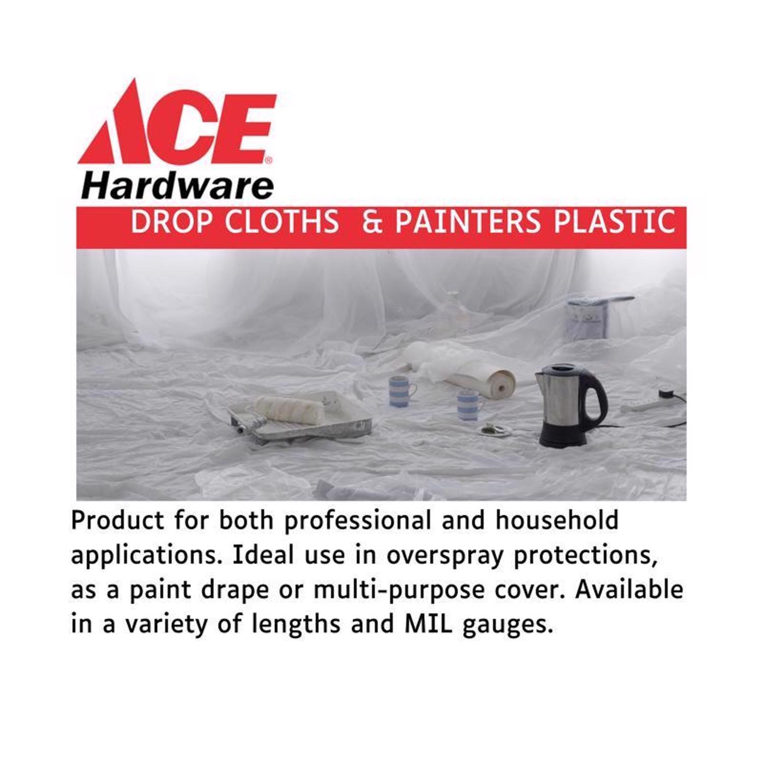 Ace 9 ft. W X 12 ft. L X 0.5 mil Plastic Drop Cloth 1 pk