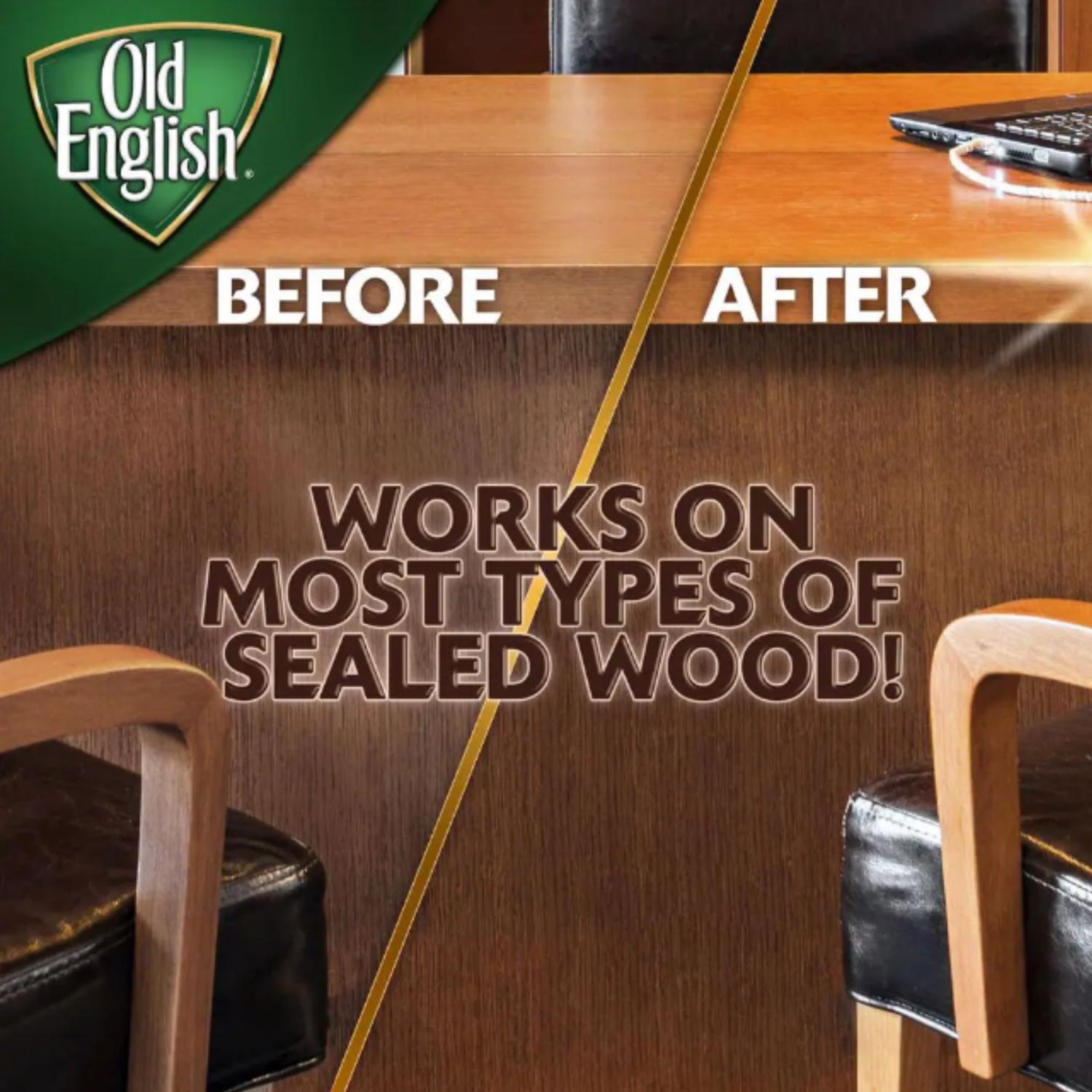 Old English No Scent Scratch Cover Polish Light Wood 8 oz Liquid