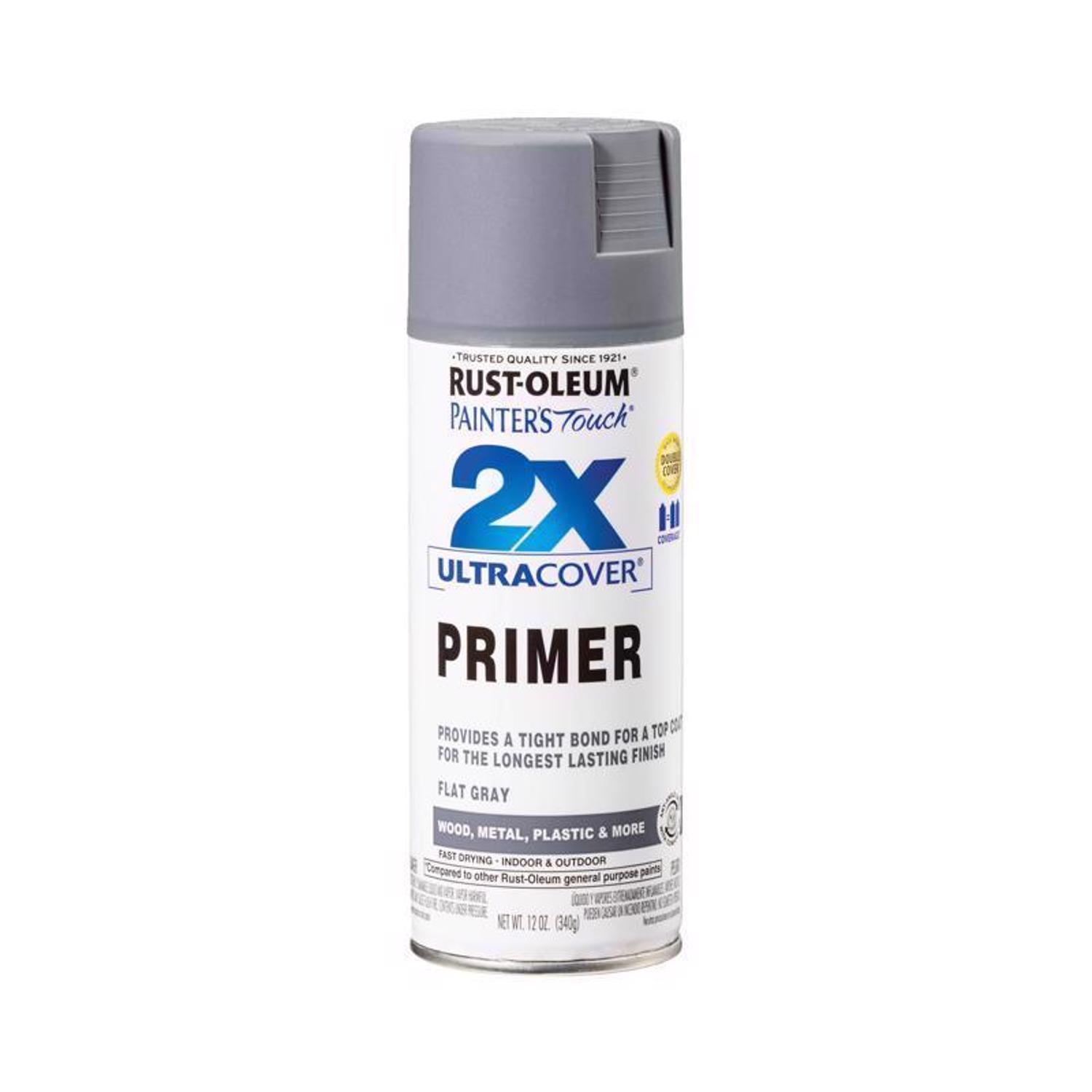 Rust-Oleum Painter's Touch 2X Ultra Cover Flat Gray Primer Spray 12 oz