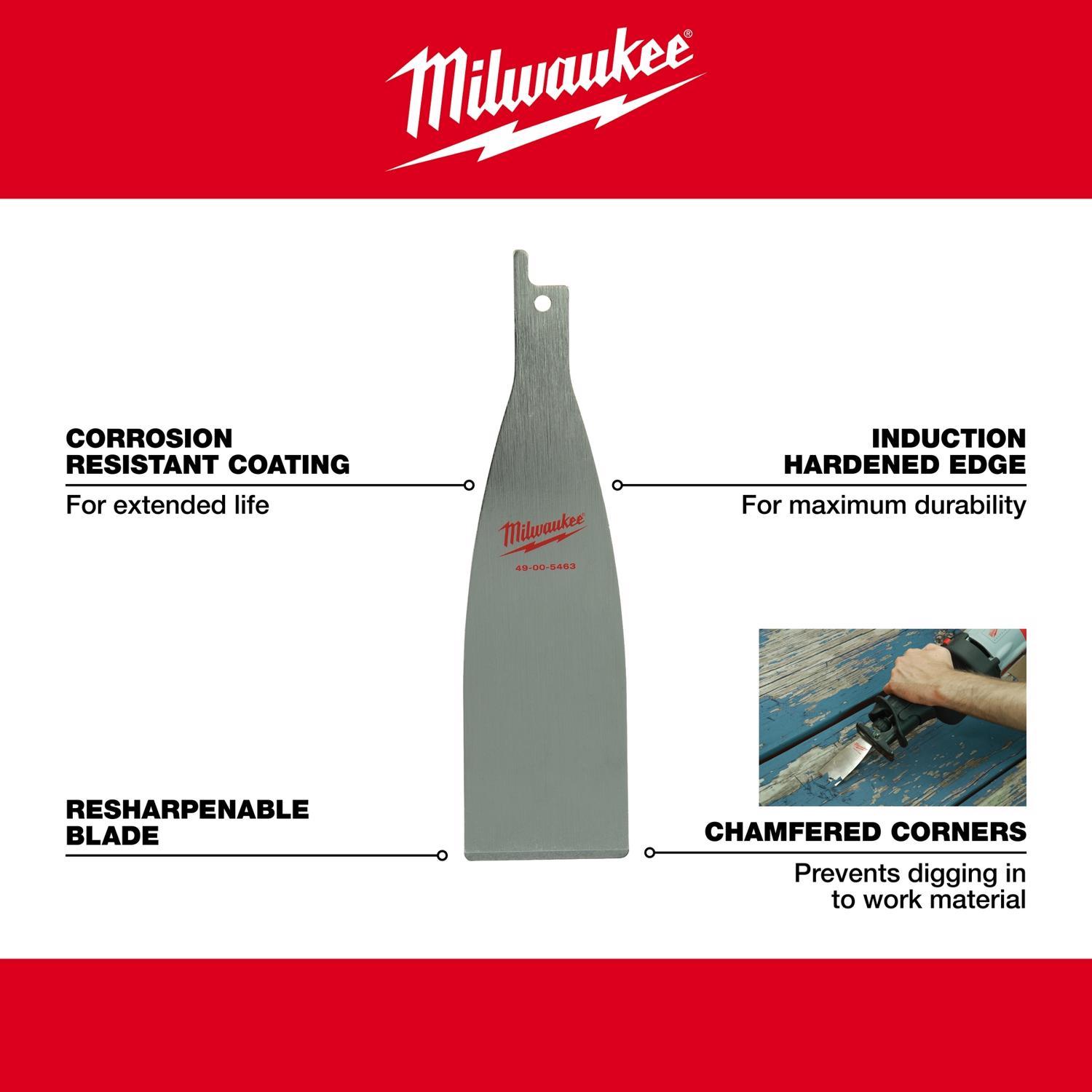 Milwaukee Hackzall/Sawzall 1-1/2 in. Bi-Metal Scraper Blade 1 pk