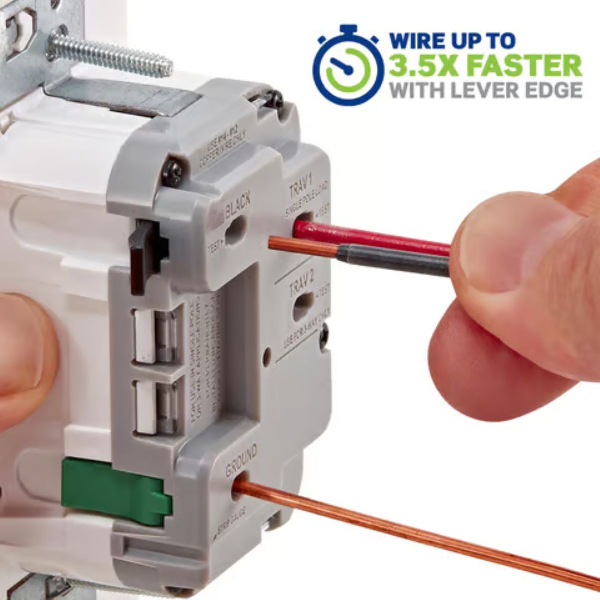 Leviton Lever Edge White Rocker Dimmer Switch 1 Pack