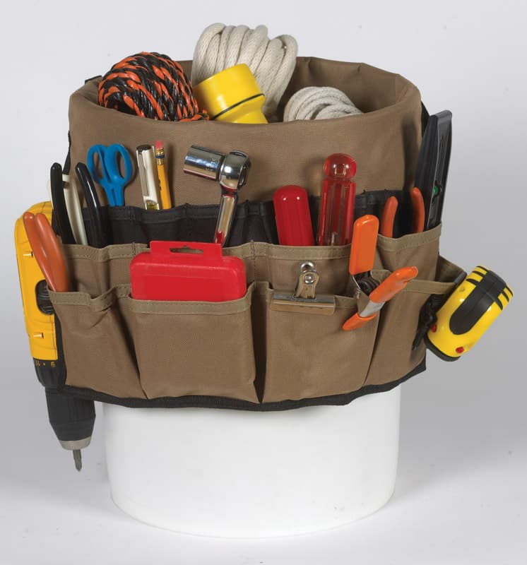 CLC 3 in. W X 12.75 in. H Polyester Bucket Organizer 48 pocket Black/Tan 1 pc