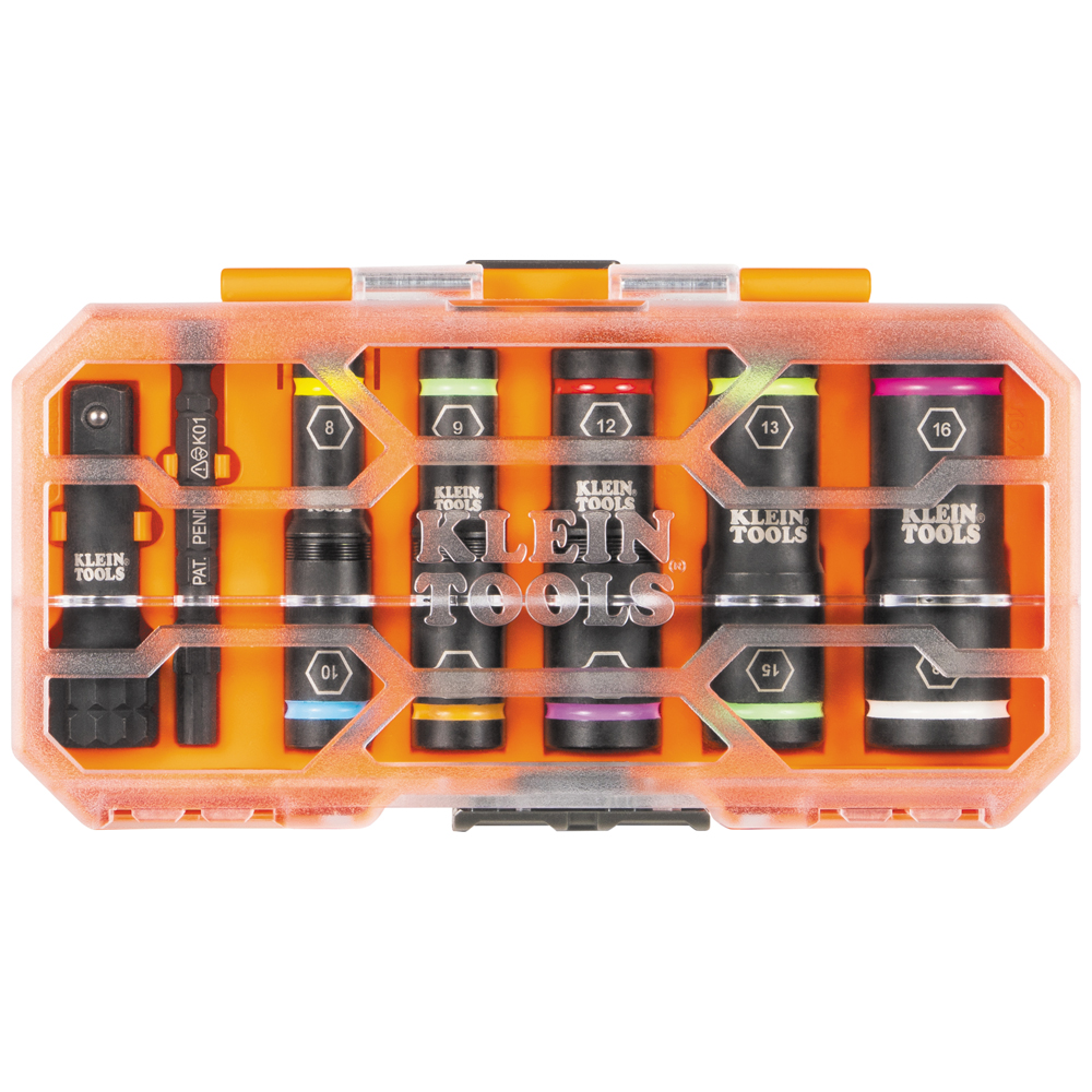 Klein KNECT Flip-10 Heavy Duty Flip Impact Socket Set, Metric, 8-Piece