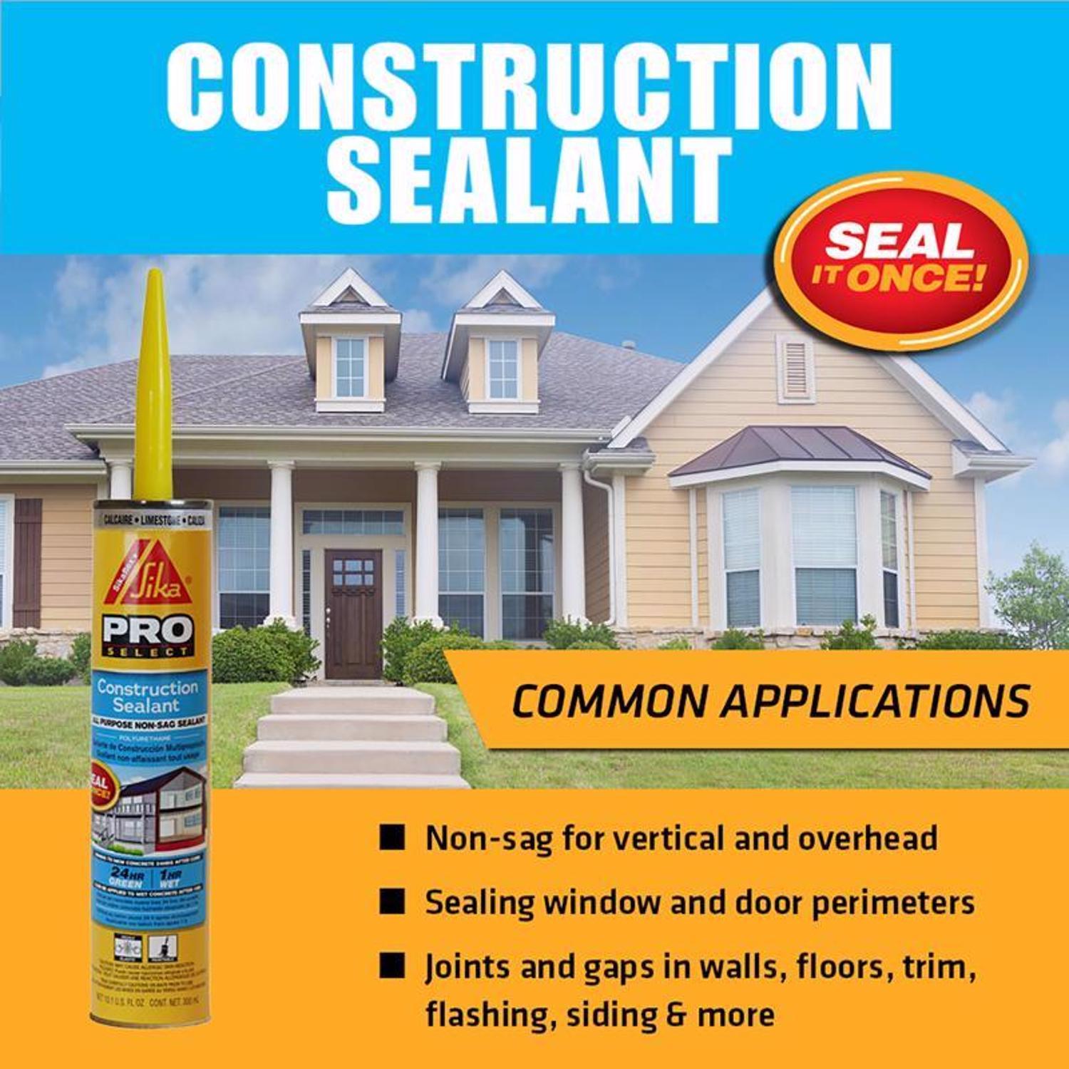 Sika Pro Limestone Polyurethane Construction Sealant 10.1 oz