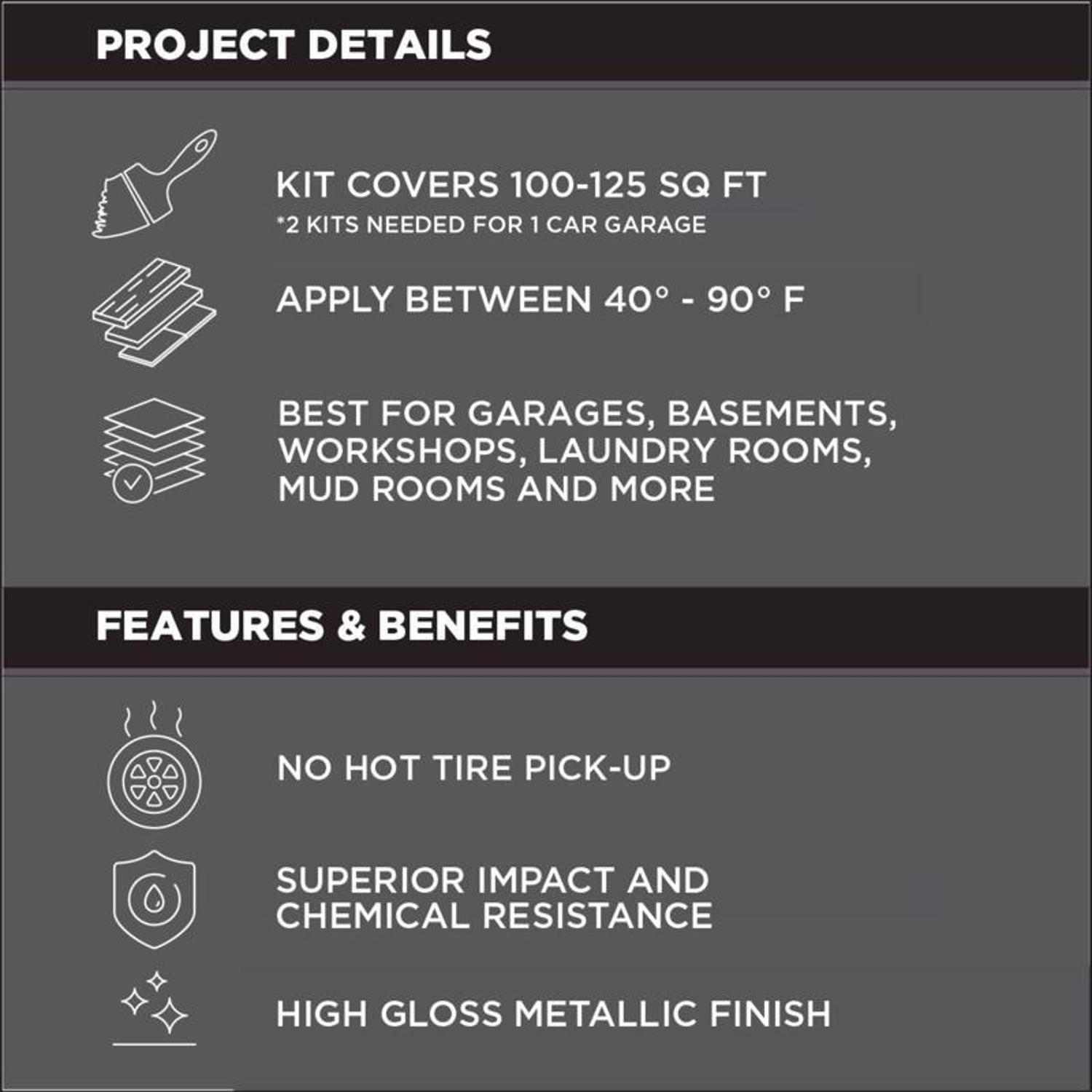Rust-Oleum RockSolid High-Gloss Amaretto Garage Floor Coating Kit 70 oz