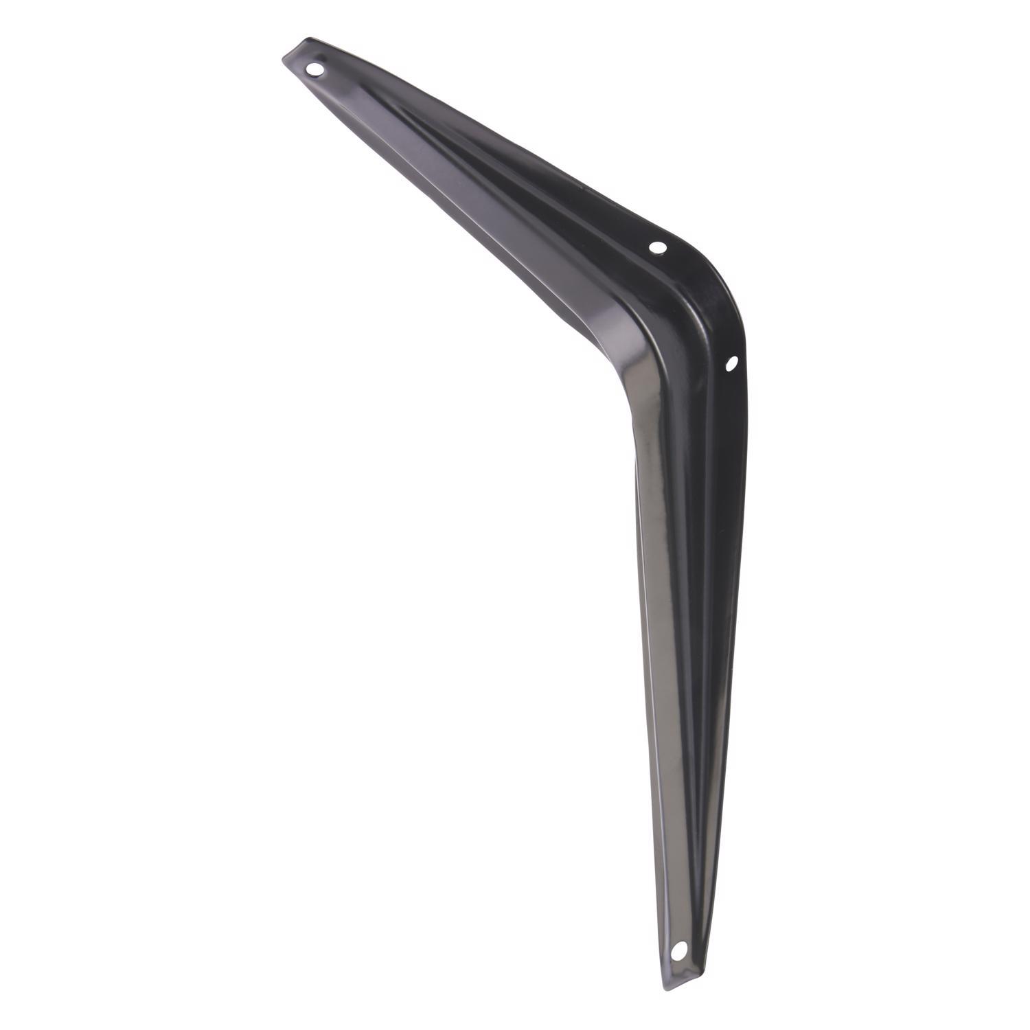 Hampton Black Steel Shelf Support 18 Ga. 6 in. L 100 lb