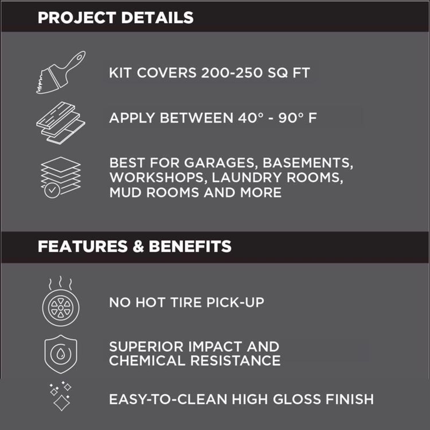 Rust-Oleum RockSolid Gray Garage Floor Coating Kit 76 oz