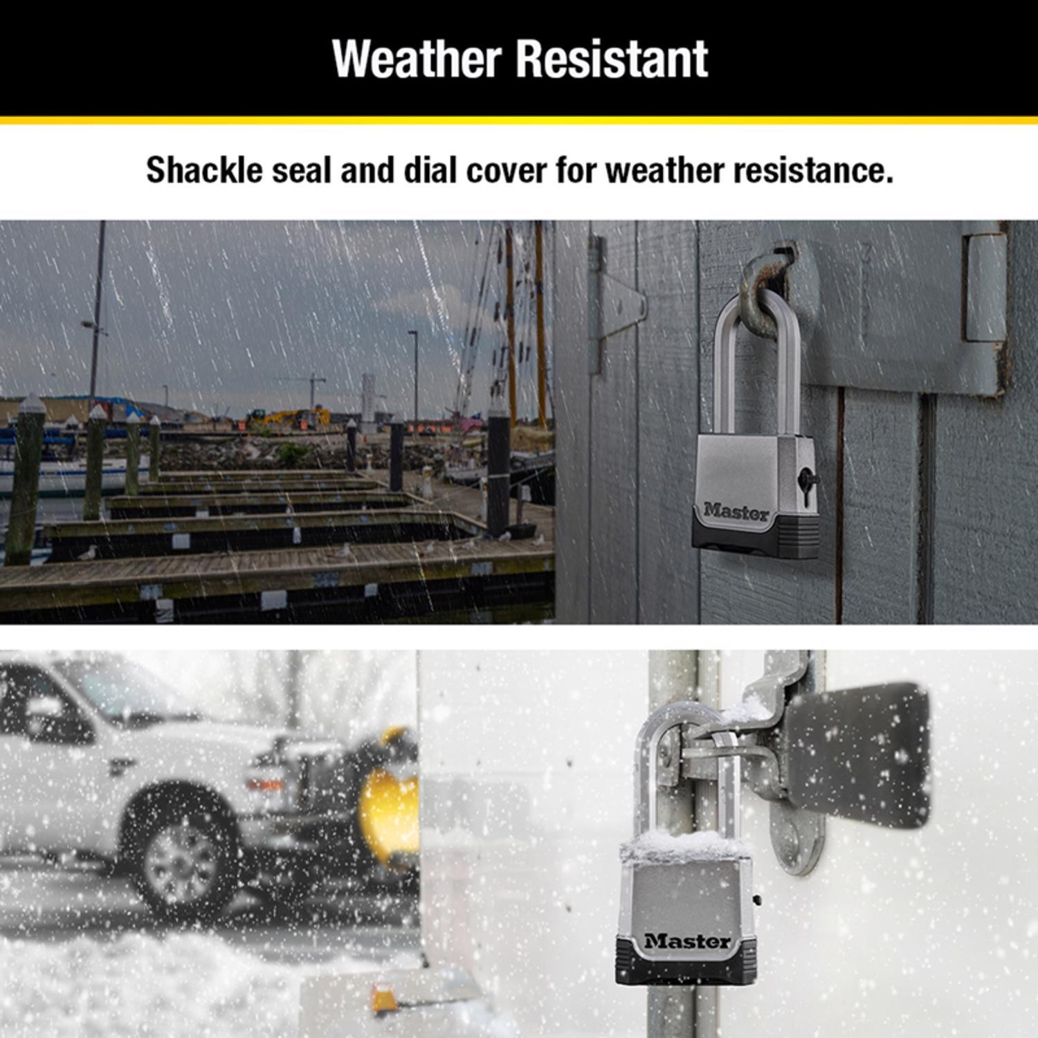 Master Lock Magnum 4-25/64 in. H X 1-13/16 in. W X 2 in. L Steel Ball Bearing Locking Weather-Resist