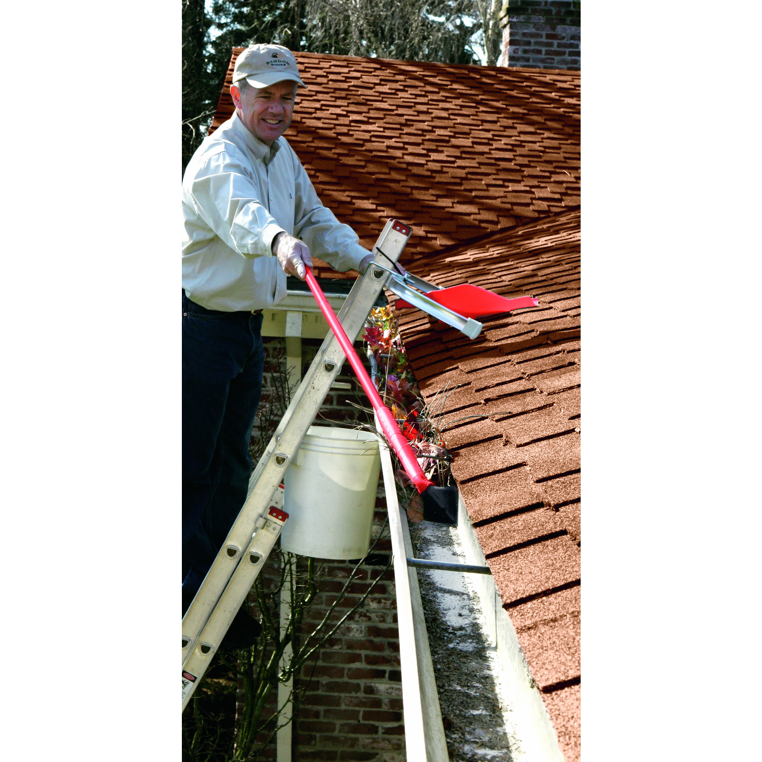 Gutter Getter 17in. L Red/Black Polypropylene Gutter Cleaning Scraper