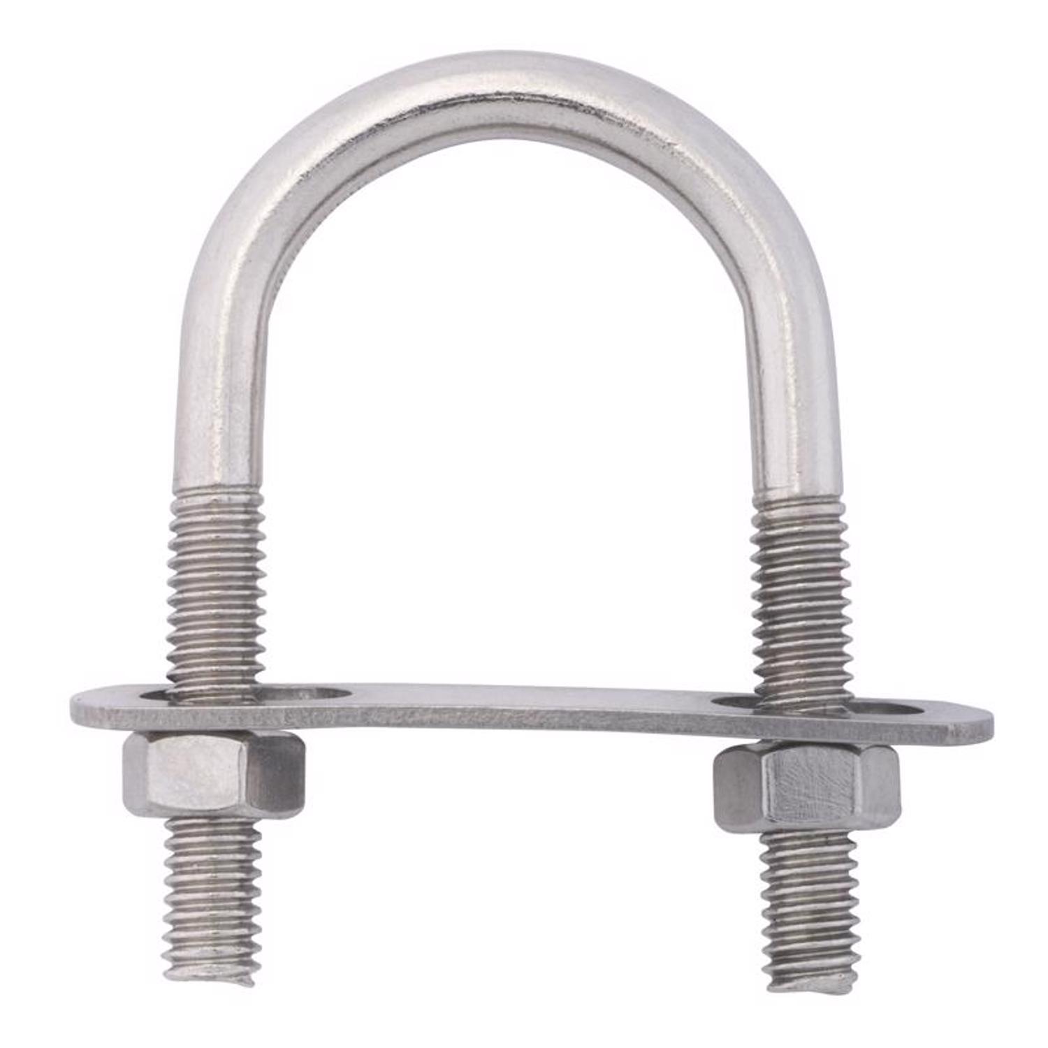Hampton 5/16 in. X 1-3/8 in. W X 2-1/2 in. L Coarse Zinc-Plated Stainless Steel U-Bolt
