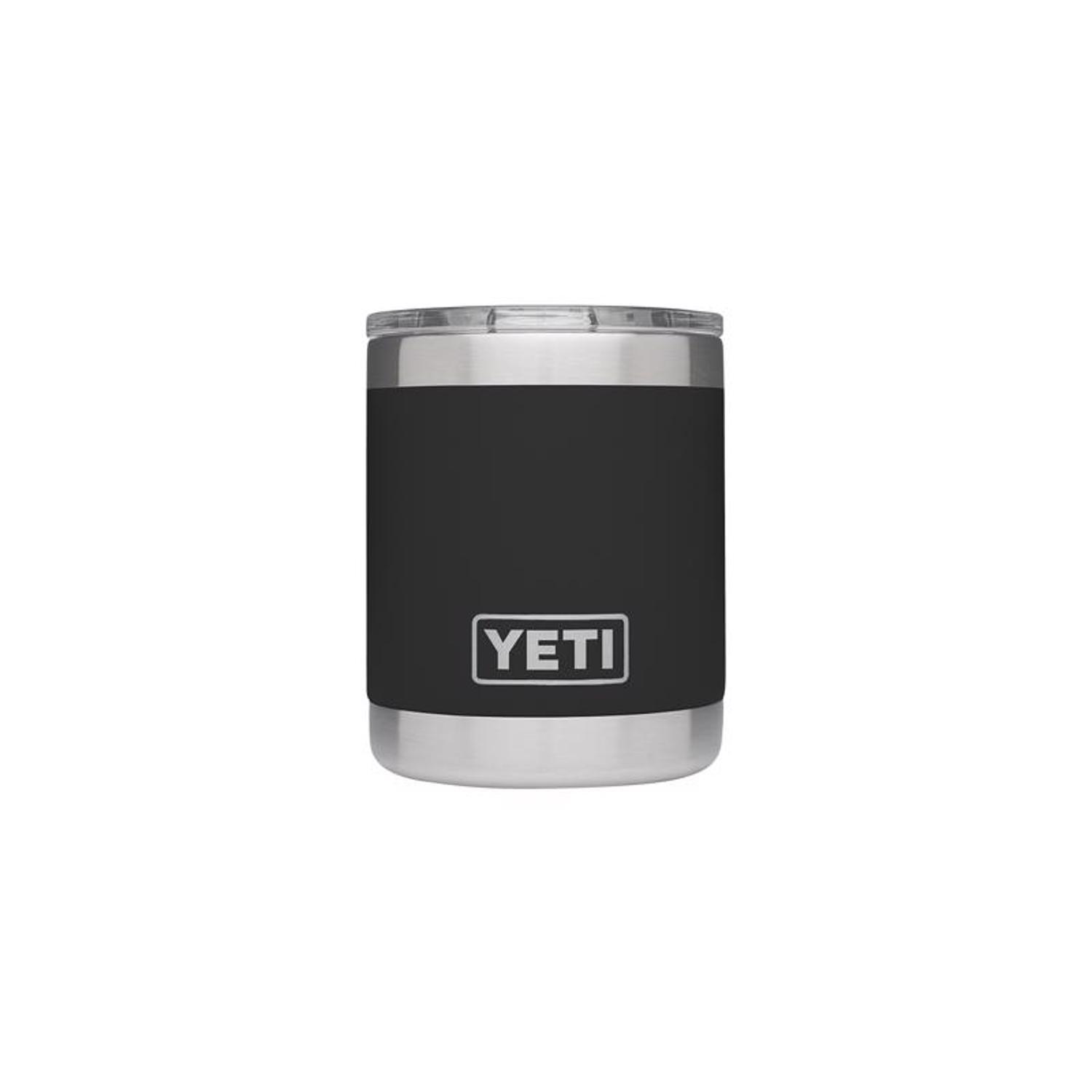 YETI Rambler 10 oz Black BPA Free Lowball Tumbler with MagSlider Lid