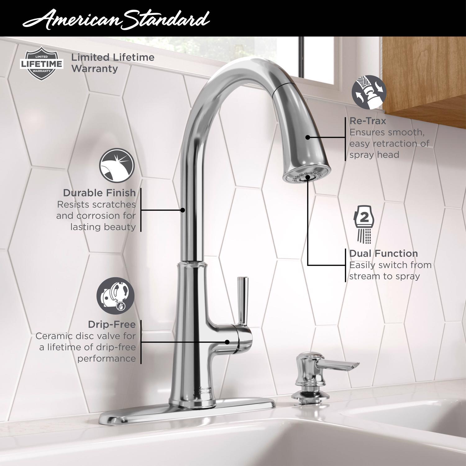 American Standard Maven One Handle Matte Black Pull-Down Kitchen Faucet