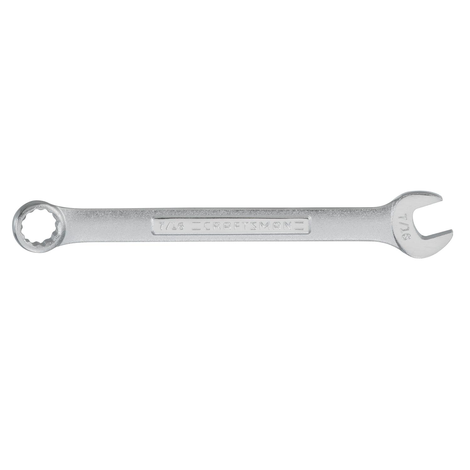 CRAFTSMAN 7/16 in. X 7/16 in. 12 Point SAE Combination Wrench 5.8 in. L 1 pc