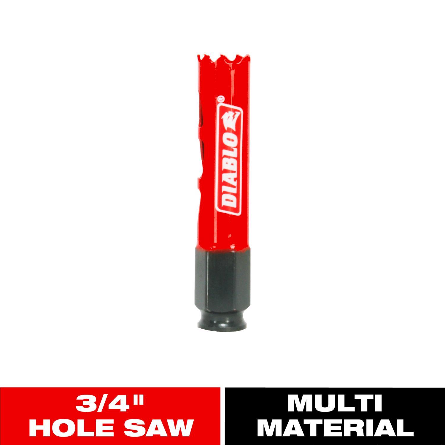 Diablo Snap-Lock Plus 3/4 in. Bi-Metal 2-3/8 in. L Hole Saw Arbor Included